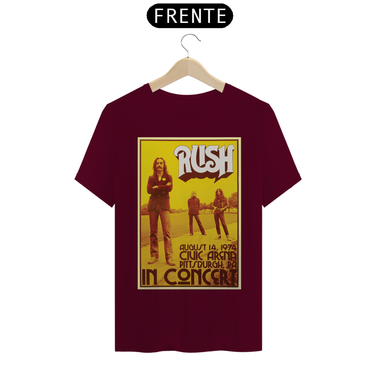 Nome do produto: Camiseta Rush Show em Pittsburgh Pensilvania 1974 - ANTES DE COMPRAR VEJA TABELA DE MEDIDAS ABAIXO DO BOTÃO COMPRAR, POIS TROCA POR ERRO DE TAMANHO É DE RESPONSABILIDADE SUA E GERA CUSTO PRA VOCÊ