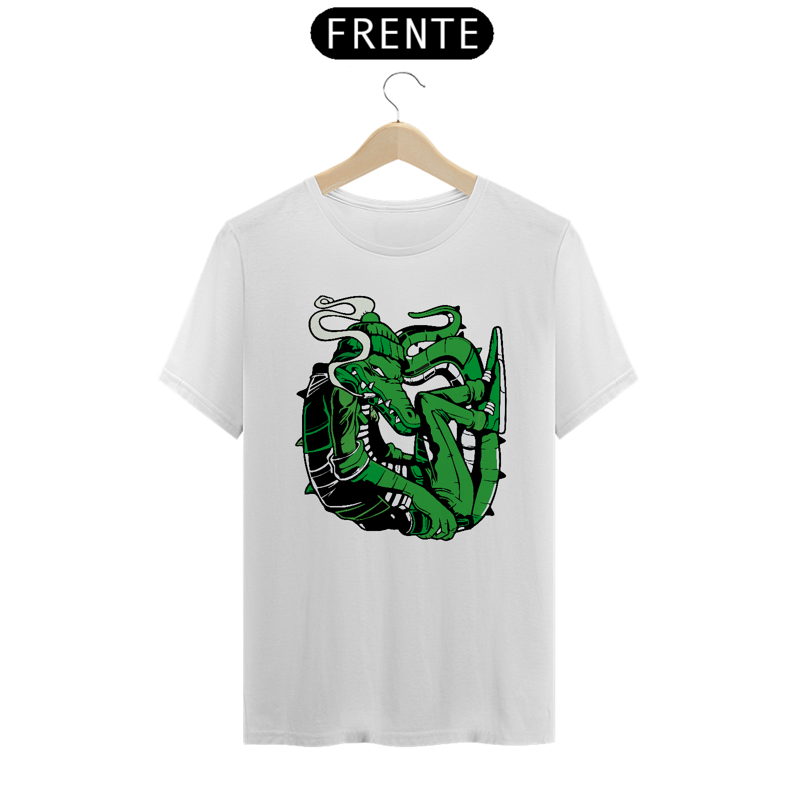 Nome do produto: camisera com estampa de jacaré fumando sentado em cartoon