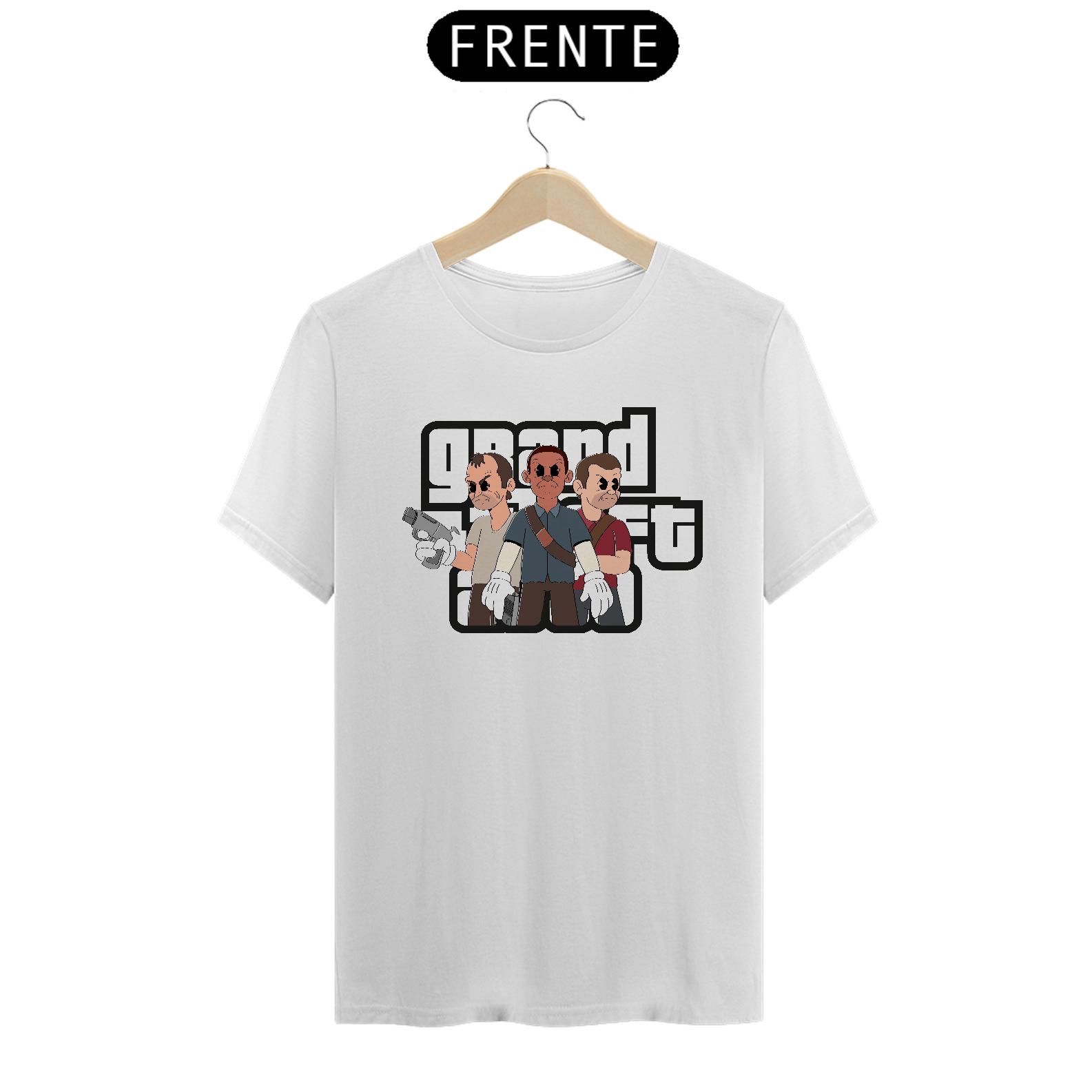 Nome do produto: Camiseta com estampa em cartoon do GTA