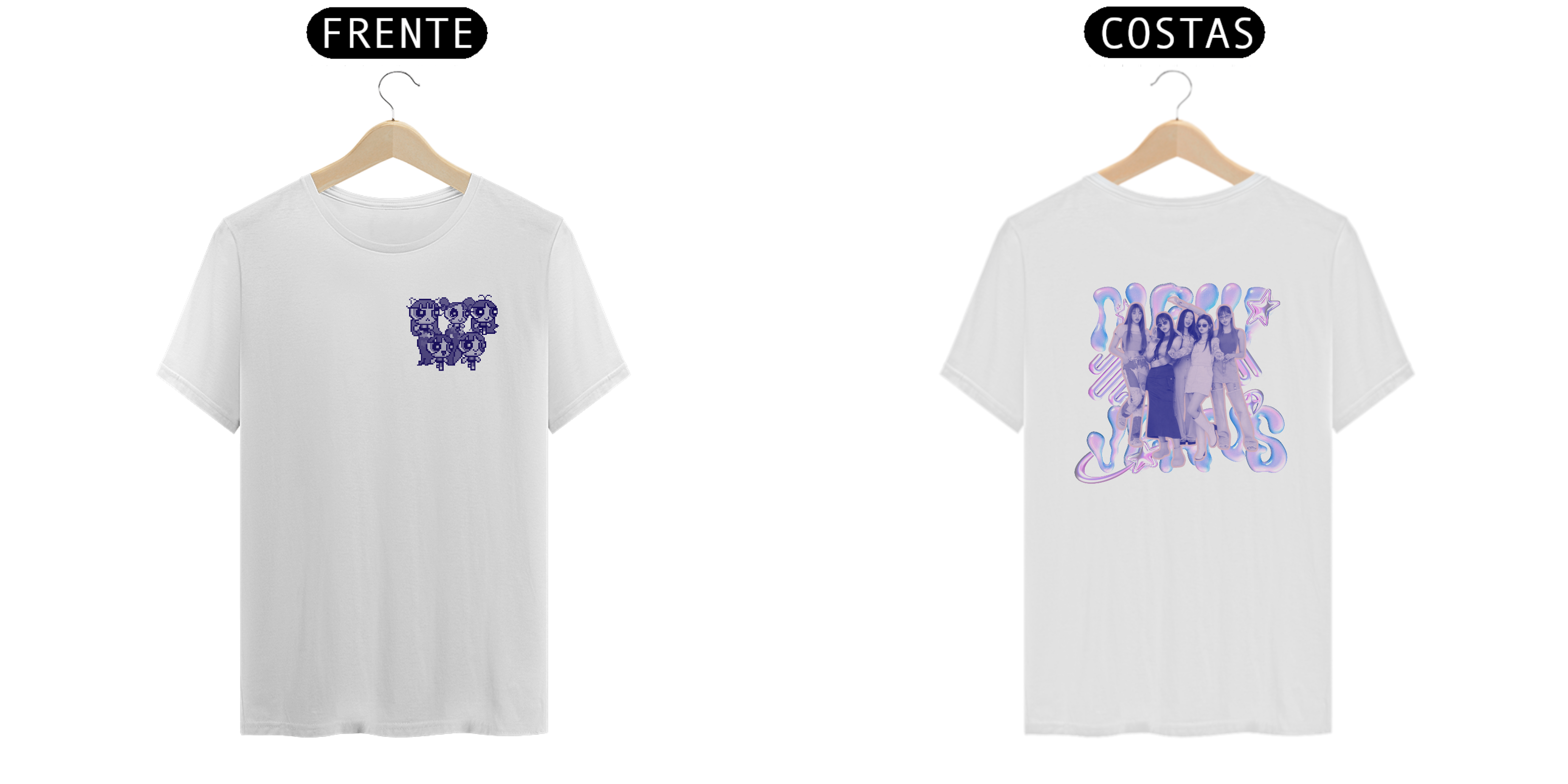 Nome do produto: NEWJEANS TSHIRT FRENTE E COSTAS