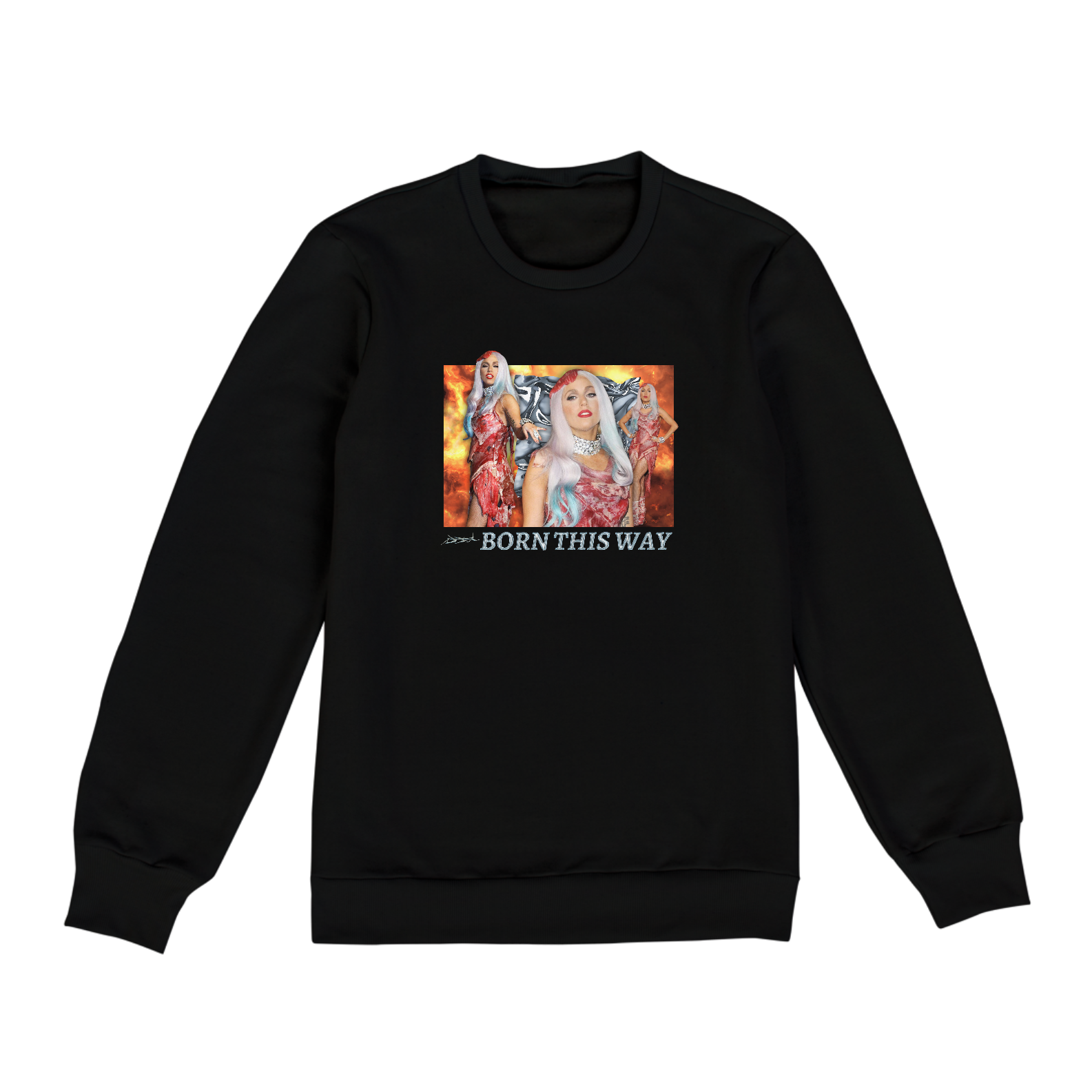 Nome do produto: LADY GAGA VESTIDO DE CARNE BORN THIS WAY MOLETOM