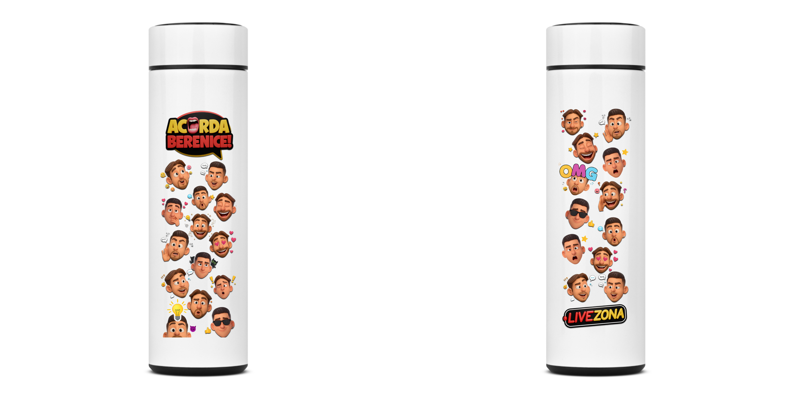 Garrafa Térmica Acorda, Berenice! LiveZona Kah e Gabs
