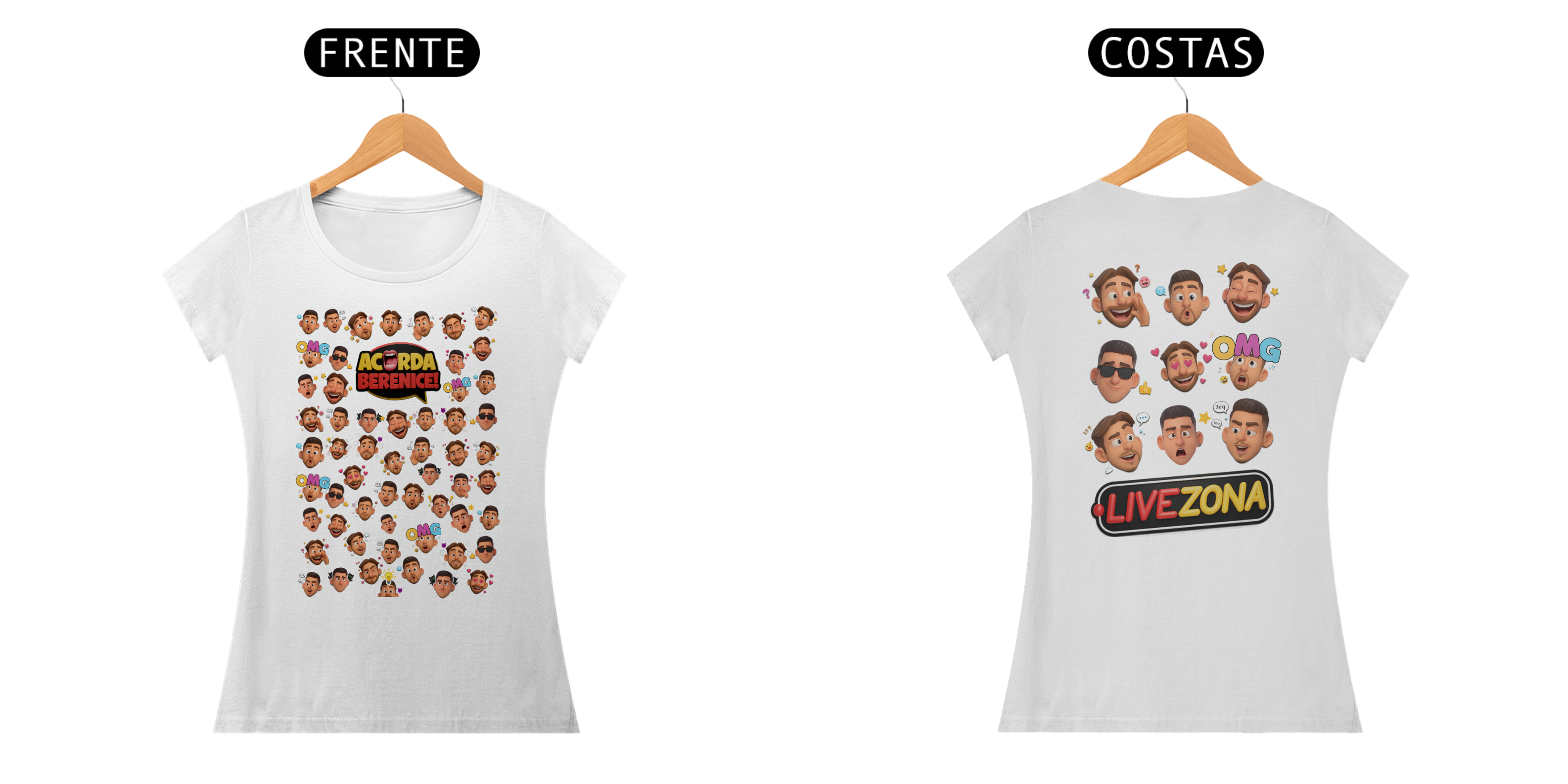 Camiseta Baby Long Acorda, Berenice! Kah e Gabs