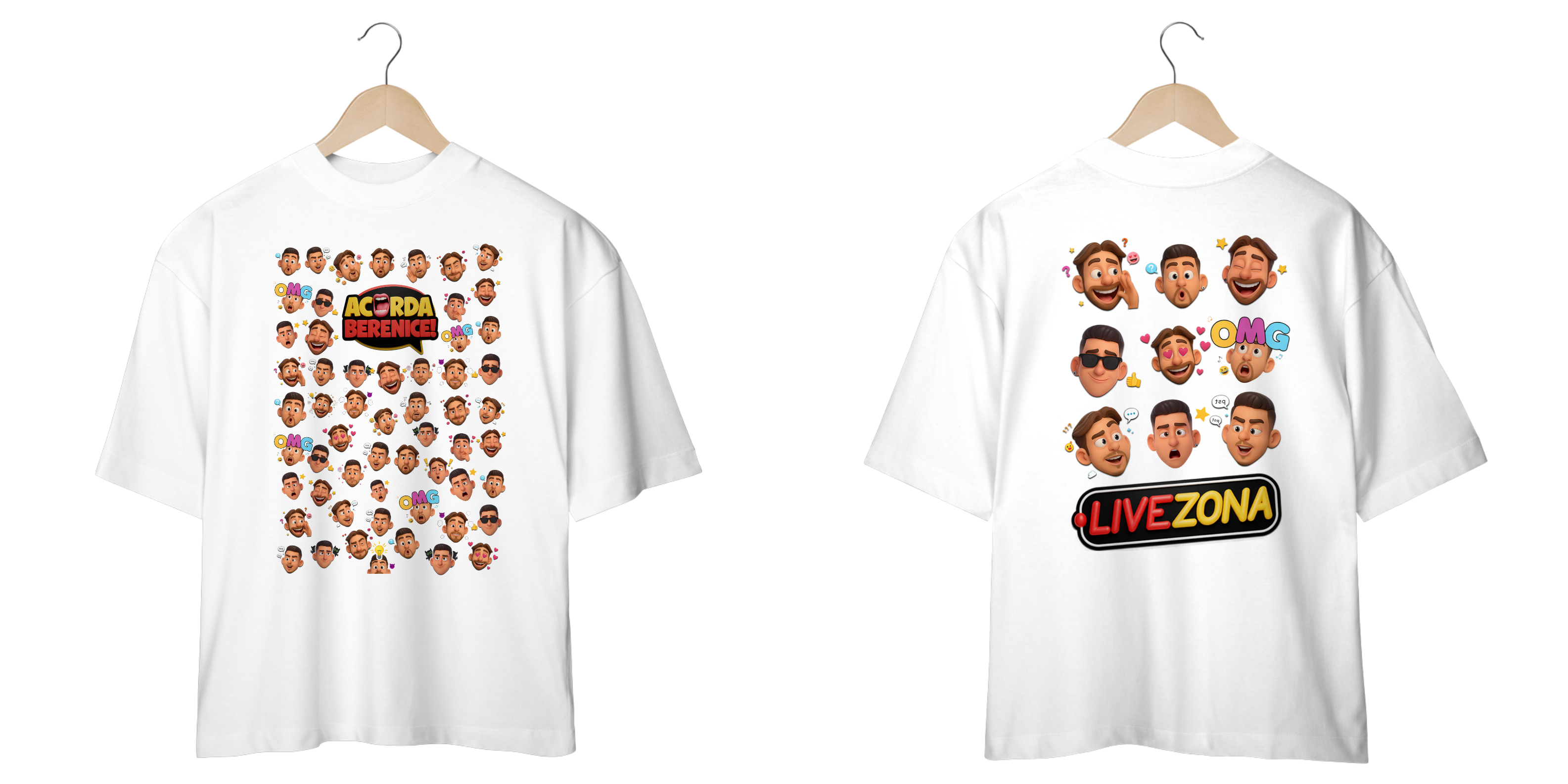 Camiseta OVERSIZED Acorda, Berenice! Kah e Gabs