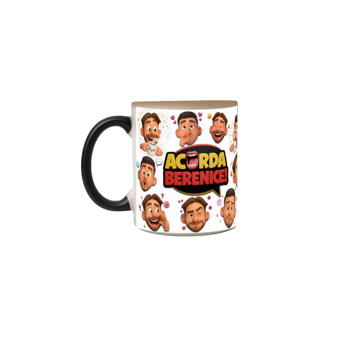 Caneca Mágica Acorda, Berenice! Kah e Gabs