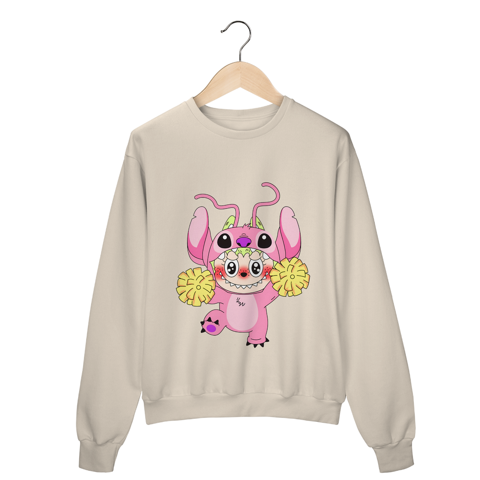 Moletom Labubu Lafufu Angel Stitch Fechado