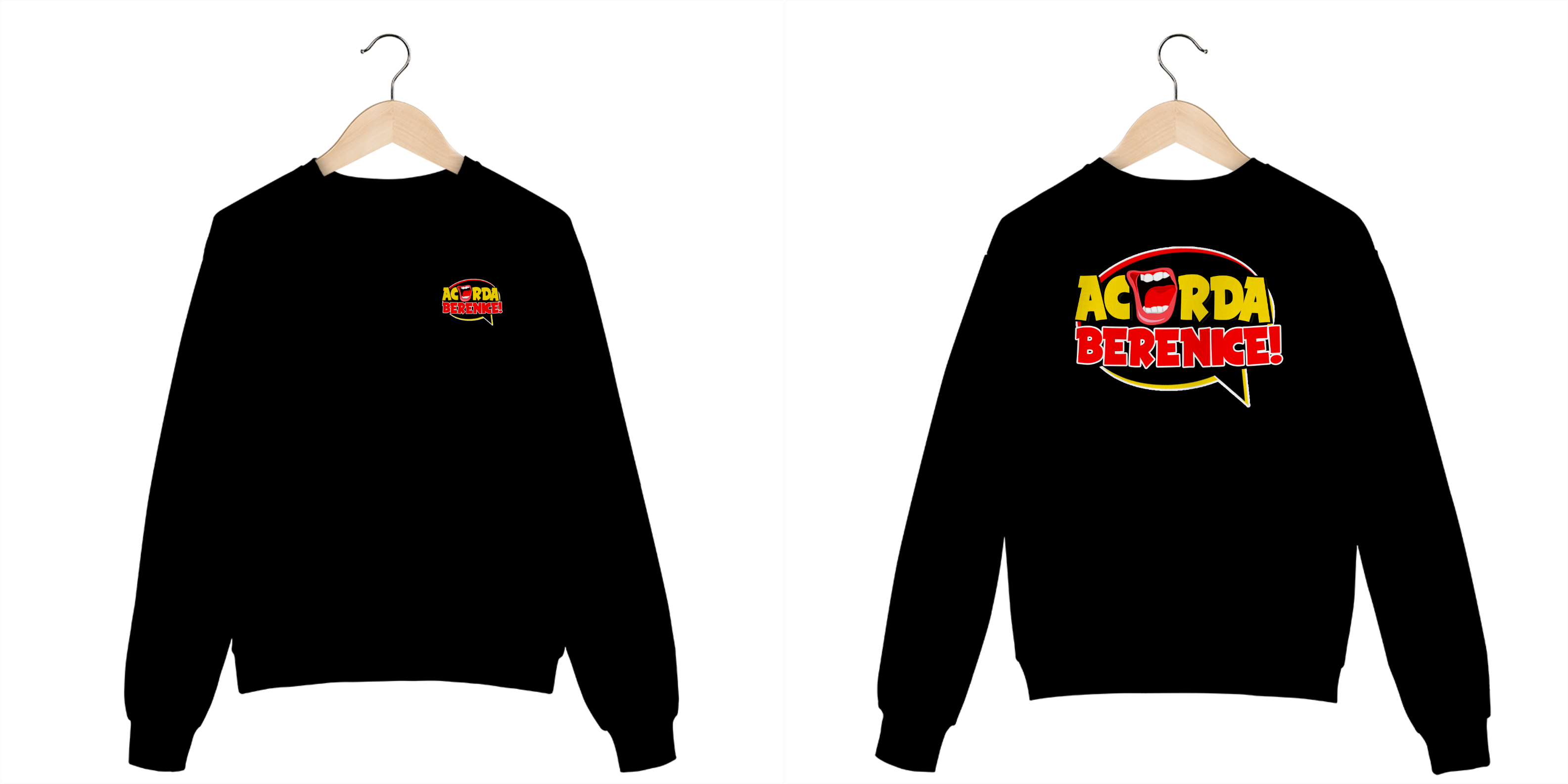 Moletom Acorda, Berenice! Fechado Frente e Verso