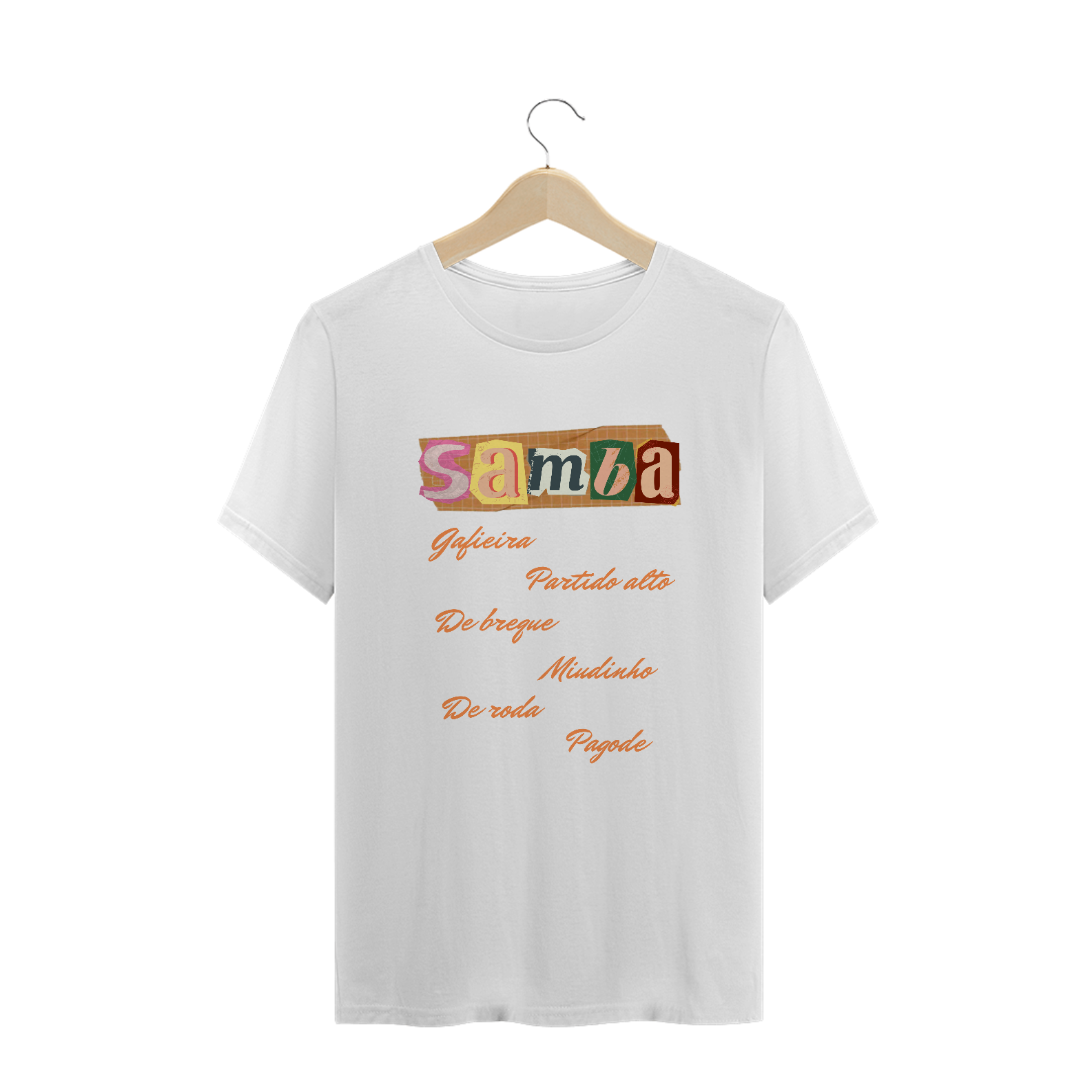 Nome do produto: Camiseta plus Size Samba coleção boteco