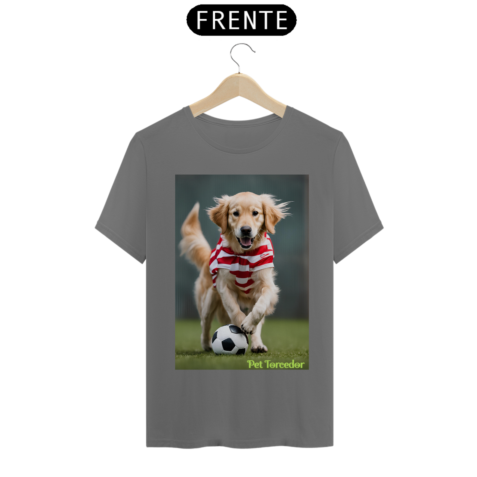 Camisa Malha Estonada Golden Retriever Alvirrubro