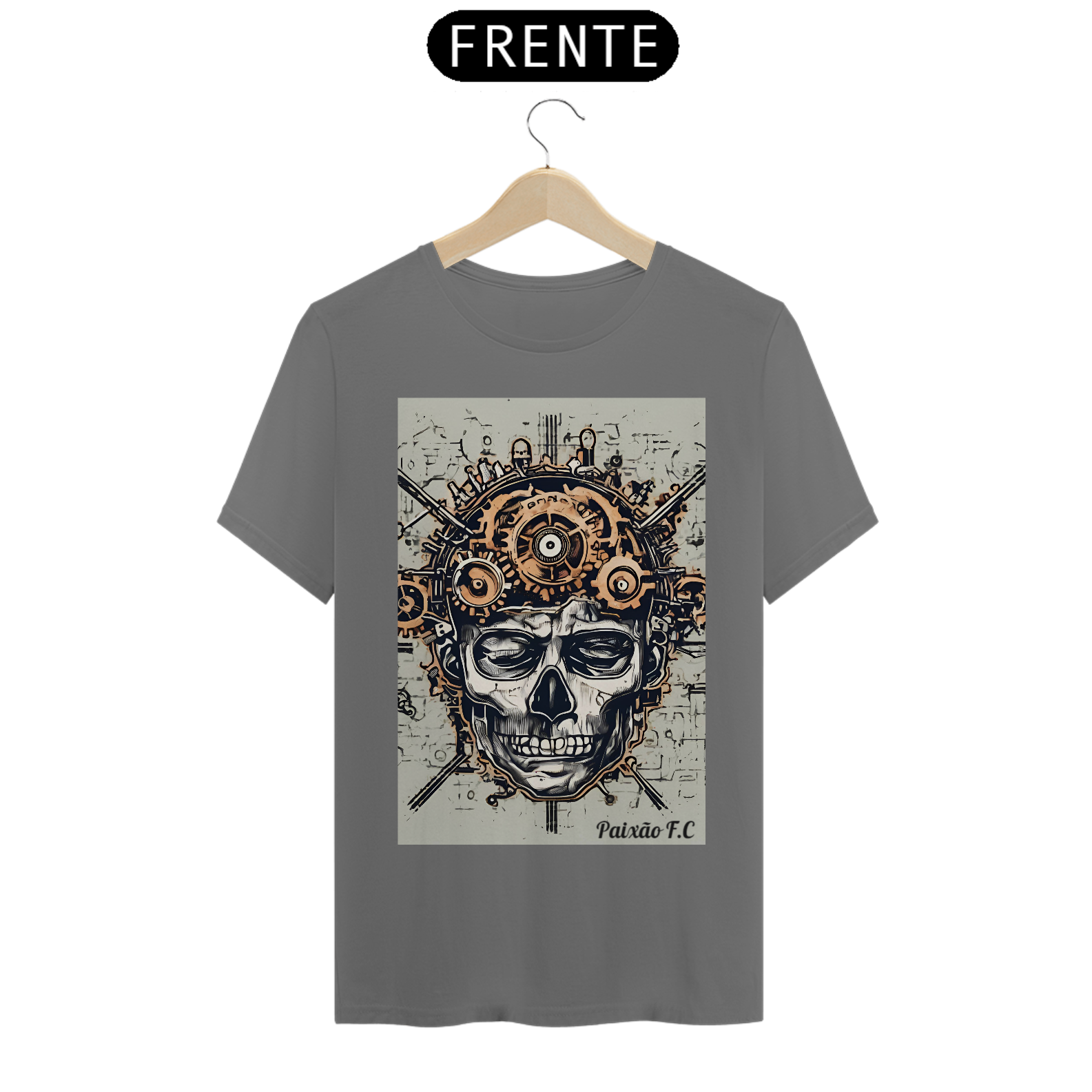 Camisa Malha Estonada Skull Machine Head