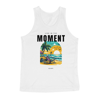 Regata Masculina Live in The Moment, Be Happy