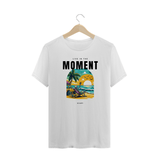 T-Shirt Plus Size Live in The Moment, Be Happy