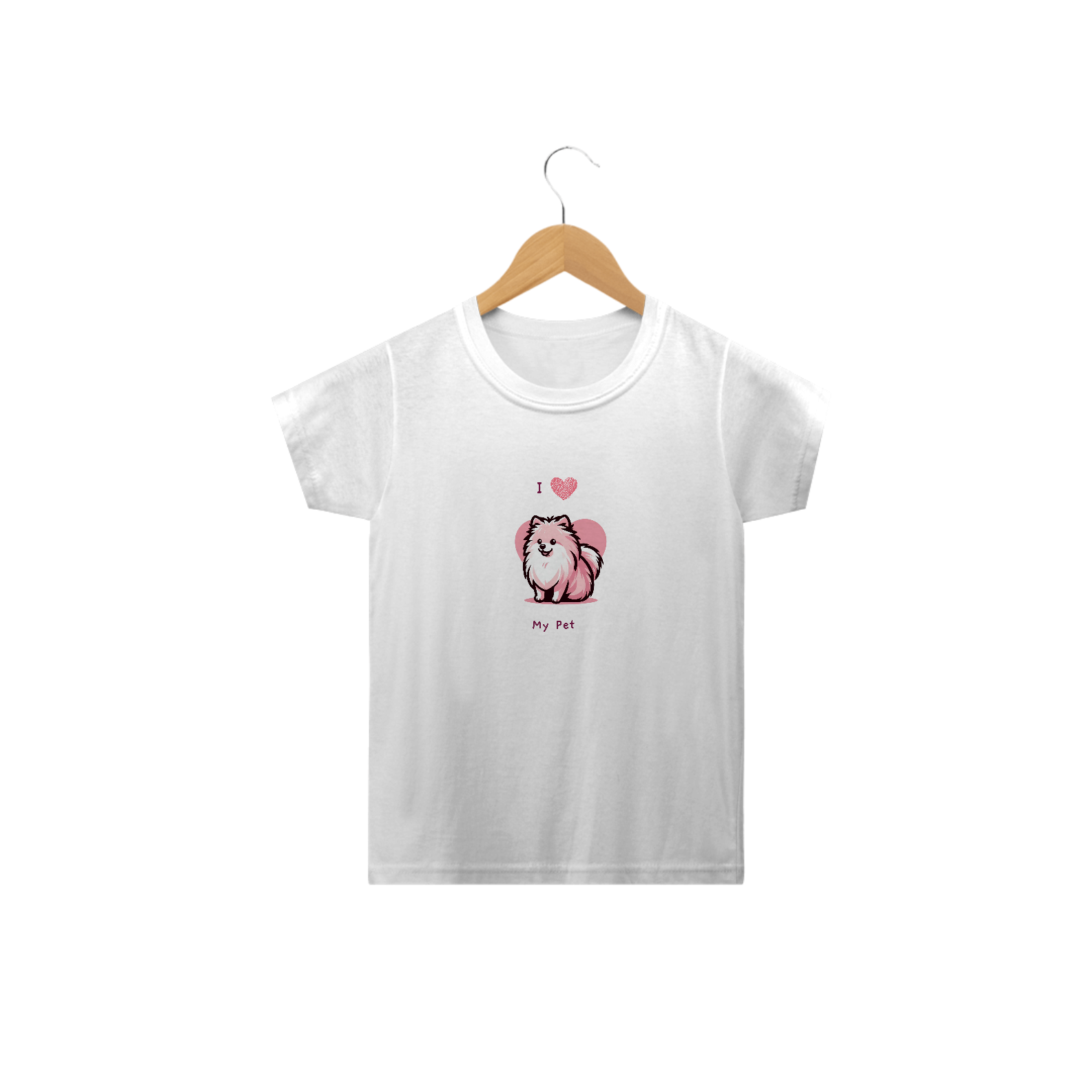 T-Shirt Infantil I Love My Pet (Spitz) 02