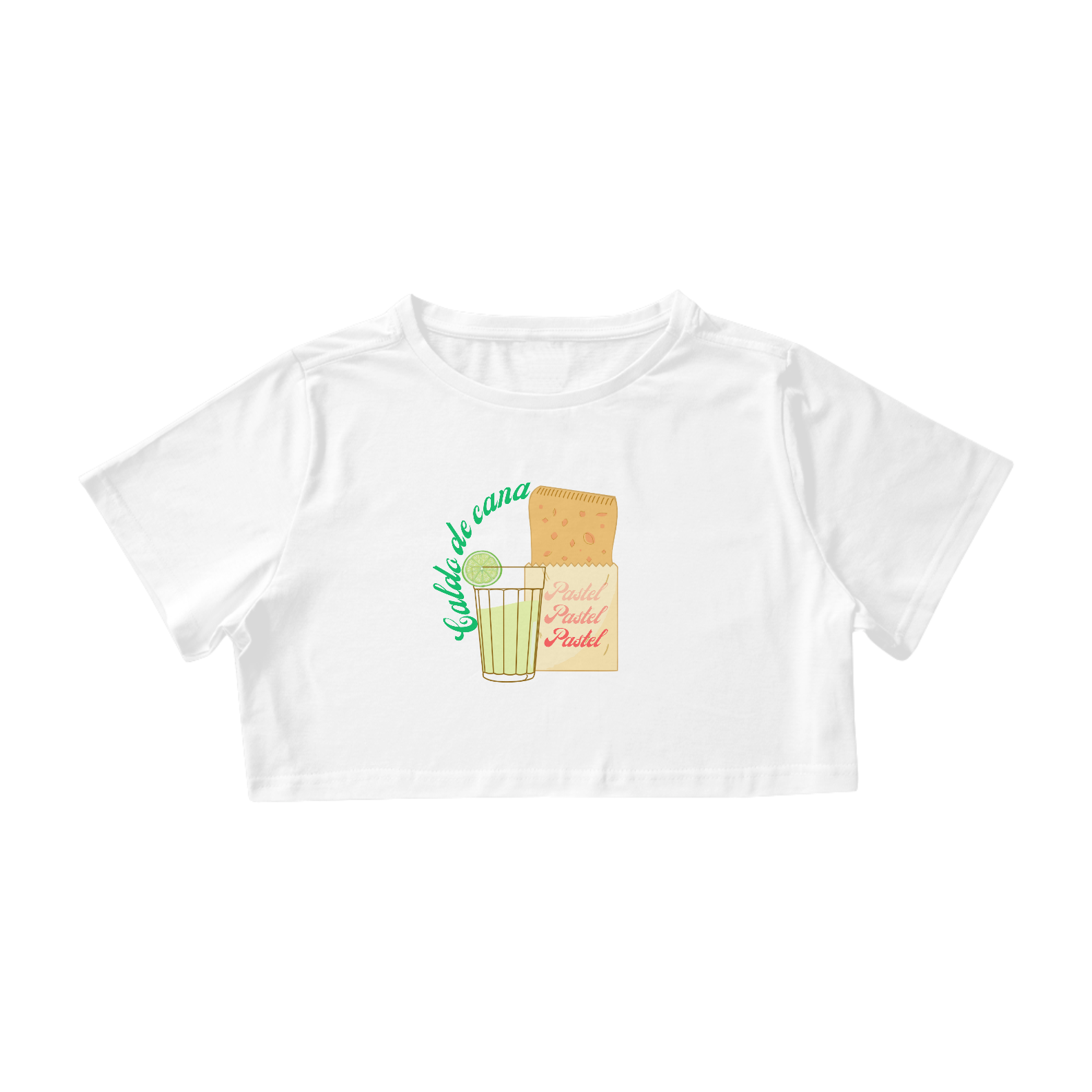 Cropped Pastel e Caldo de Cana