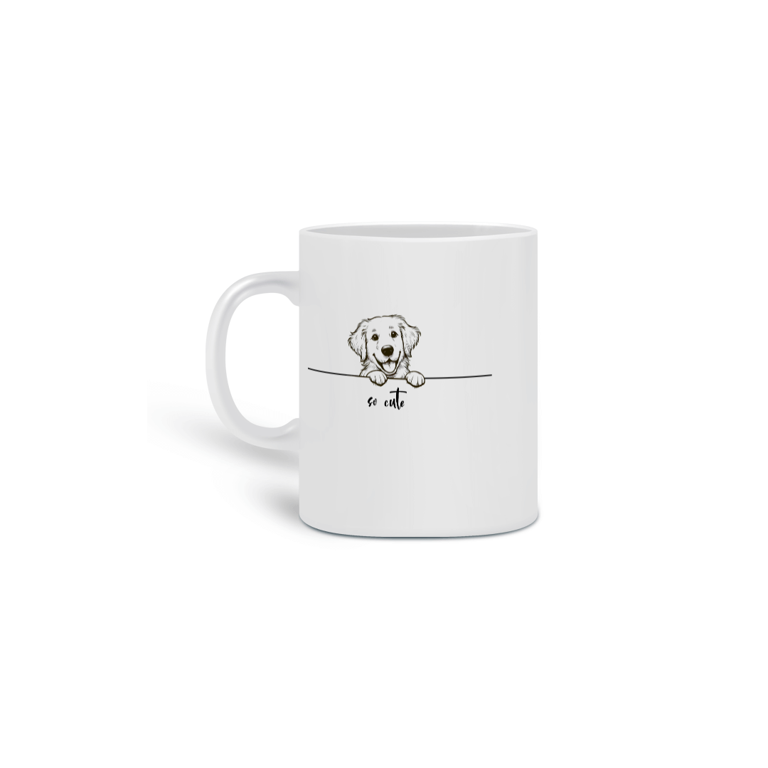 Nome do produto: Caneca So Cute Golden Retriever 01