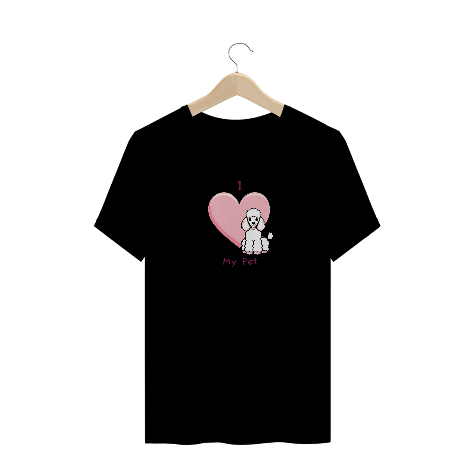 Nome do produto: T-Shirt Plus Size I Love My Pet (Poodle)