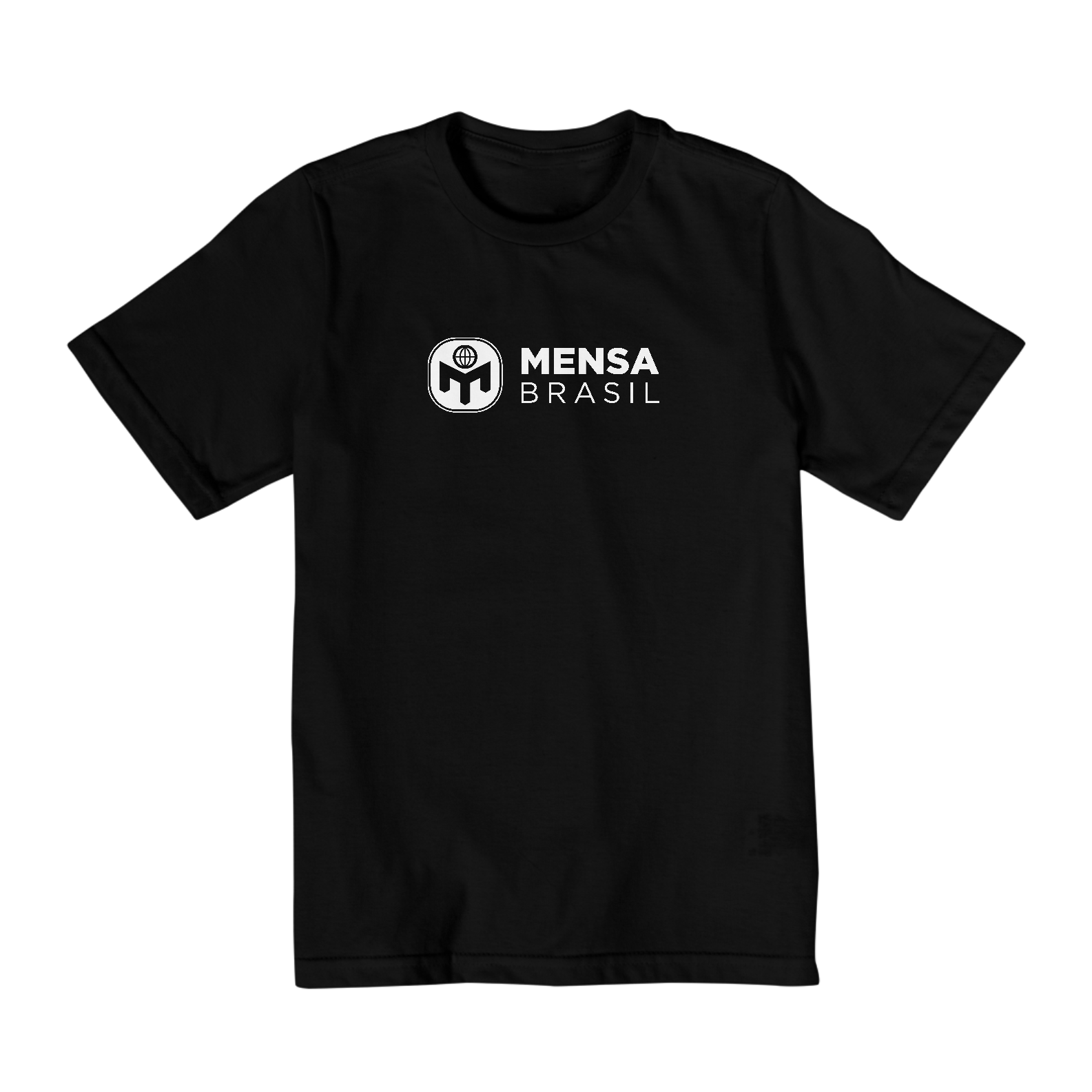 Camiseta Infantil Logo Mensa Brasil (preta 10-14)