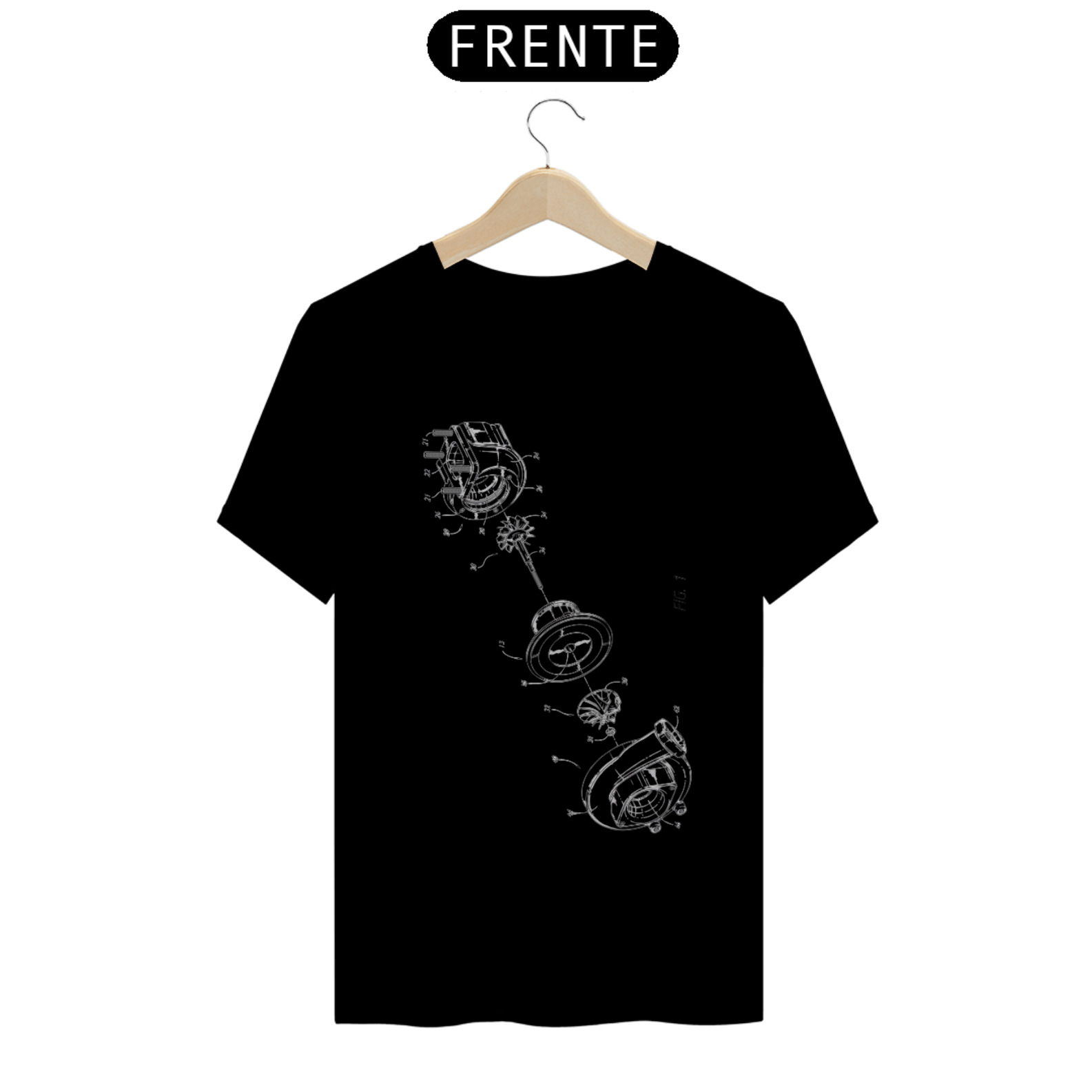 Nome do produto: Exploded view of a turbo charger