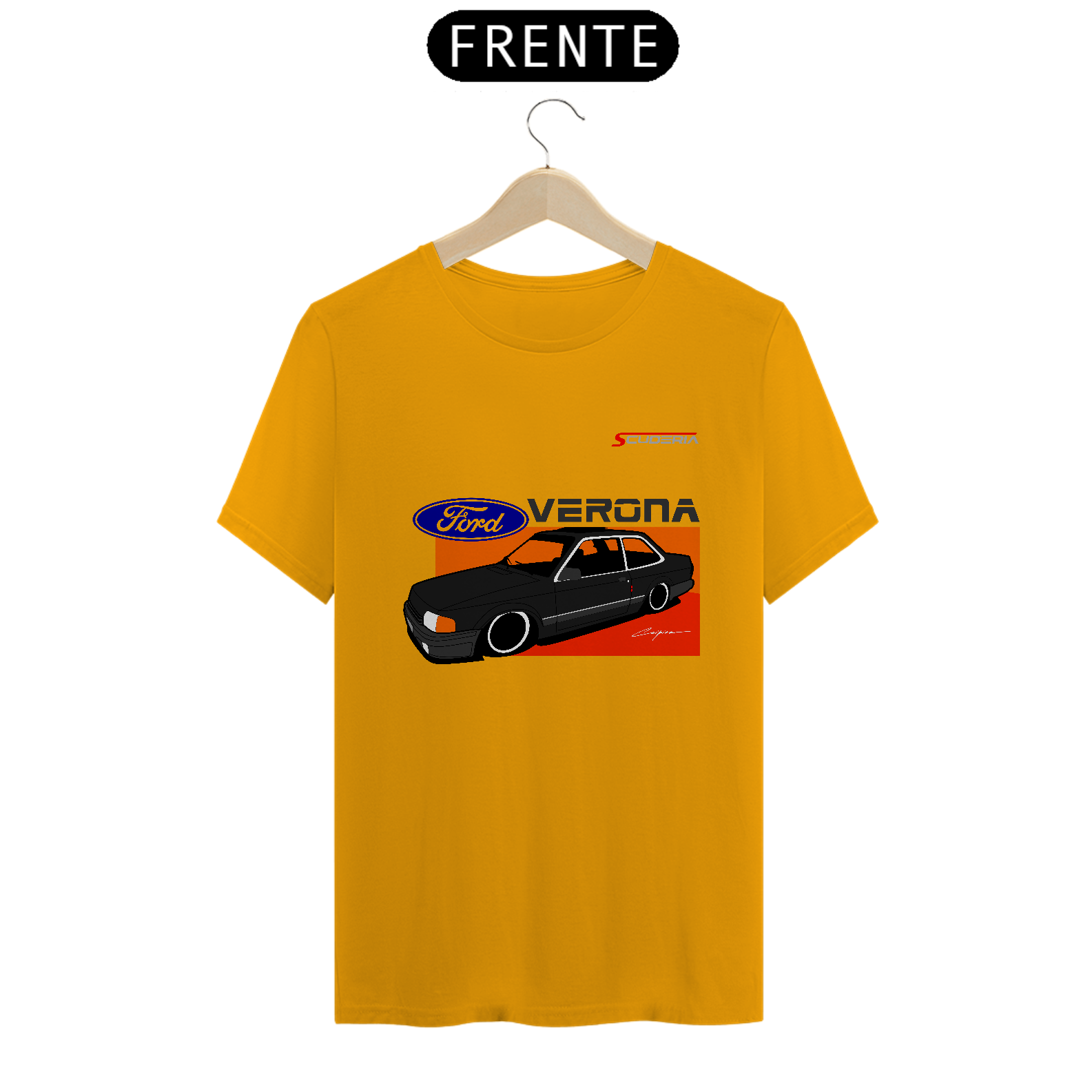 T-Shirt Classic Ford Verona Preto Scuderia