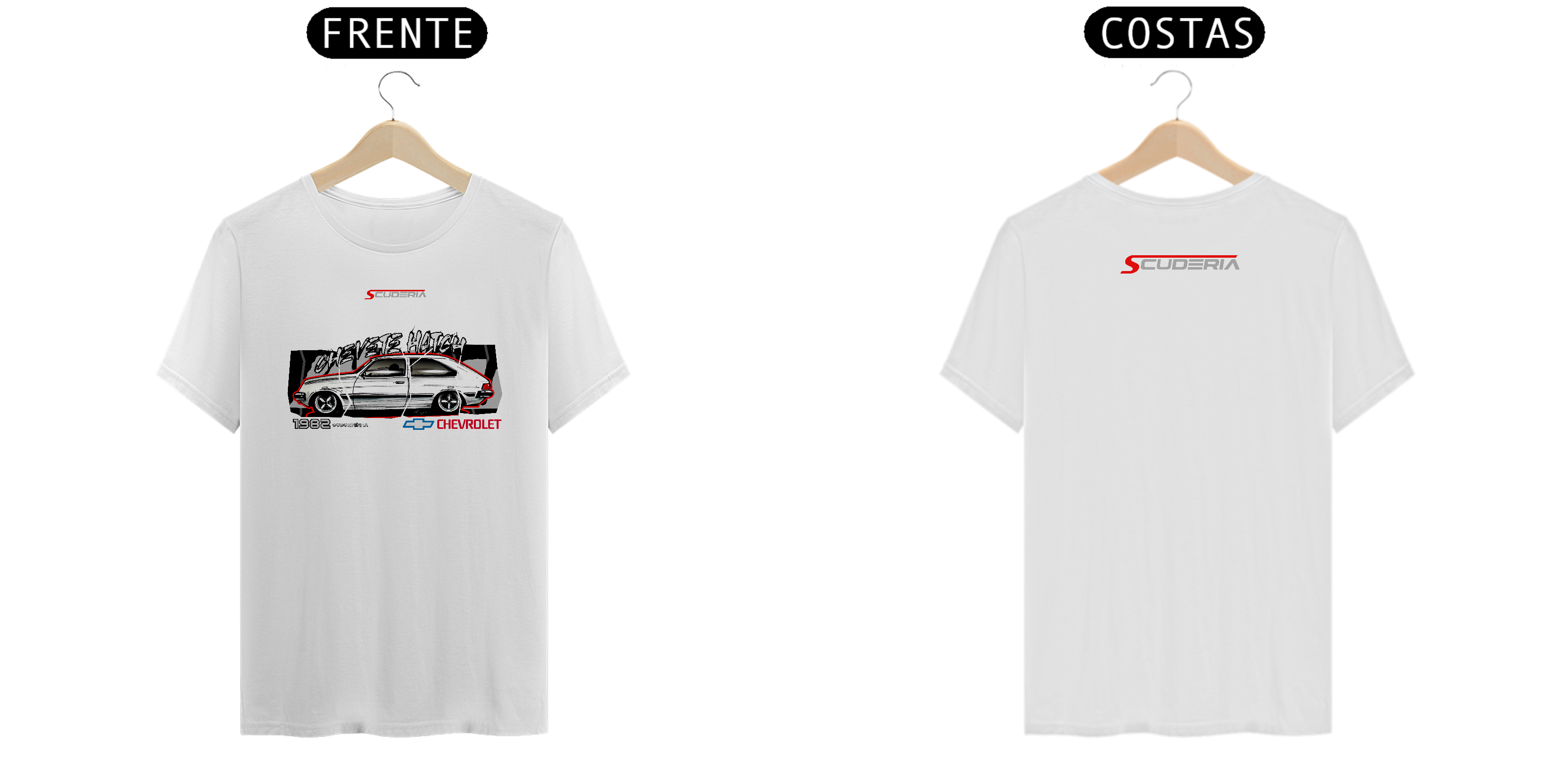 T-Shirt Prime Coleção Anos 80 Chevette Hatch Scuderia