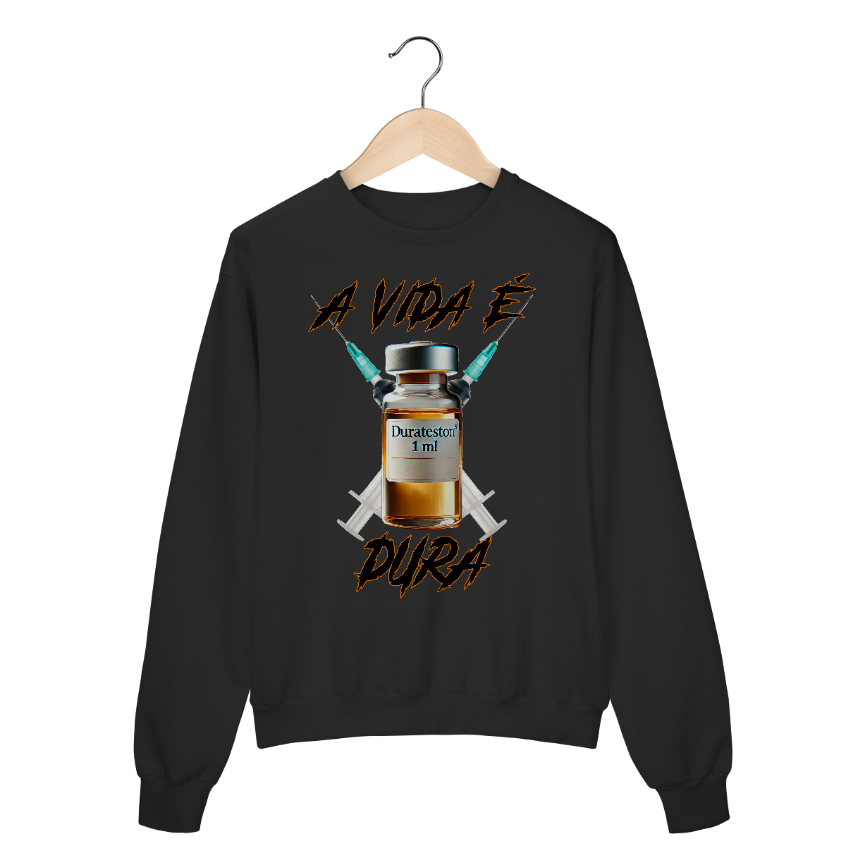 Nome do produto: Moletom A Vida é Dura – Estampa Durateston