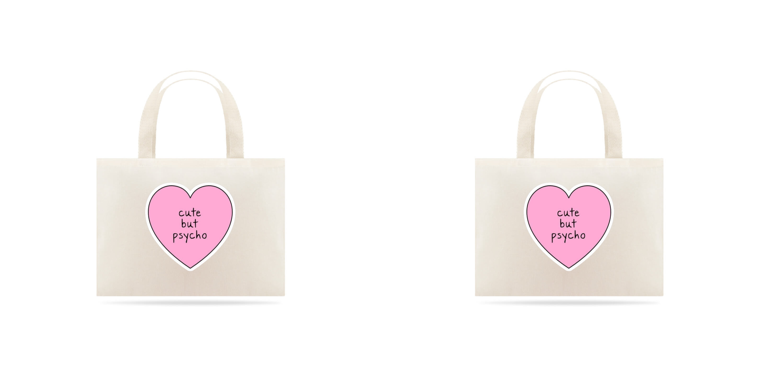 Nome do produto: Totebag Ecobag Ecológica Cute but Psycho