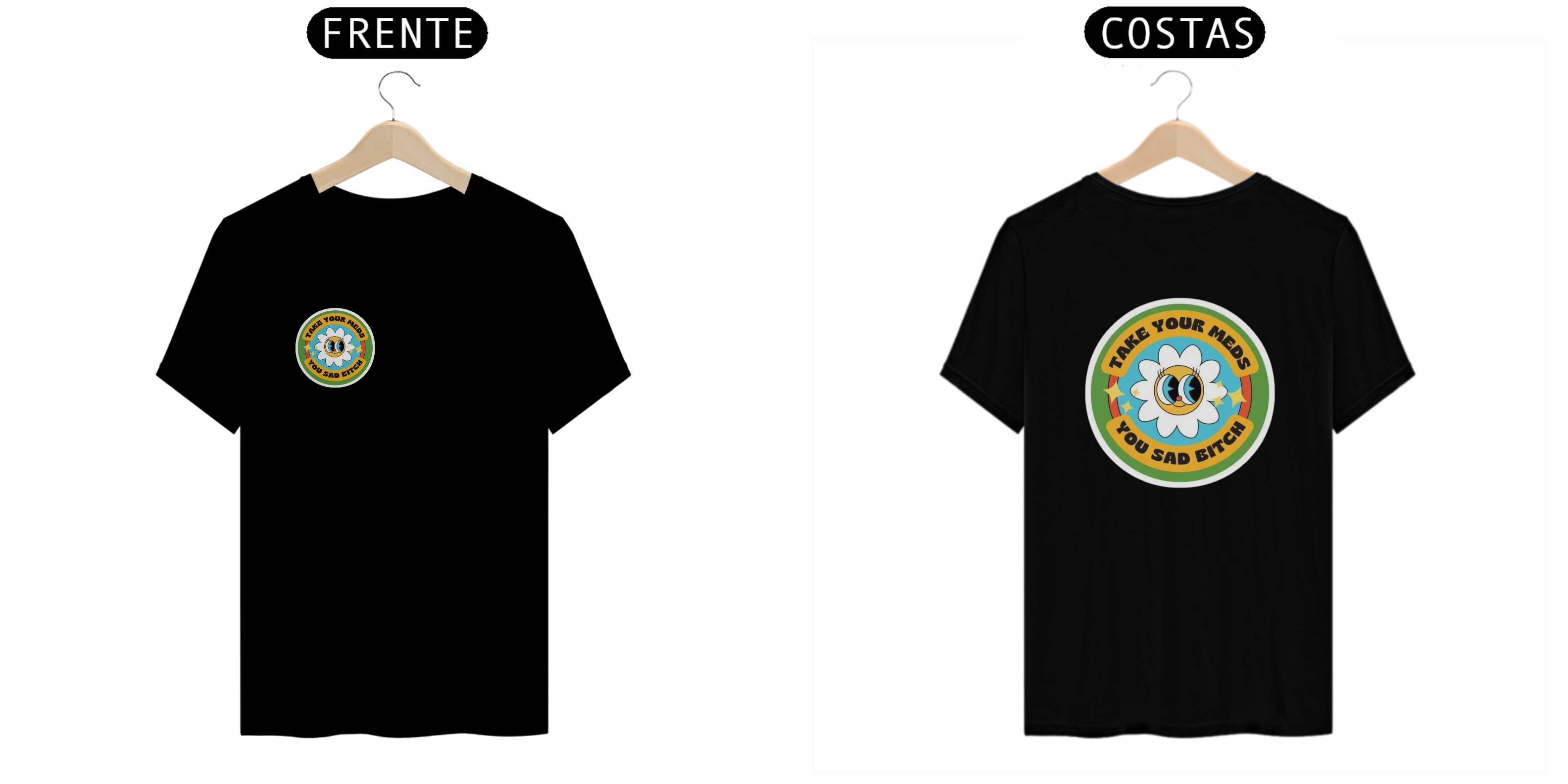 Nome do produto: Camiseta de Algodão Take Your Meds