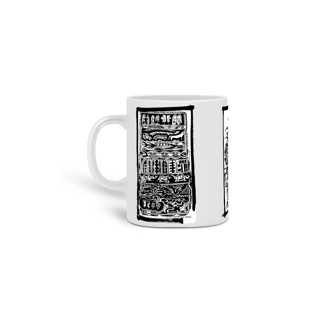 Nome do produto: Caneca Estampa Misturado Mundo Animal, Trip e Futurama 