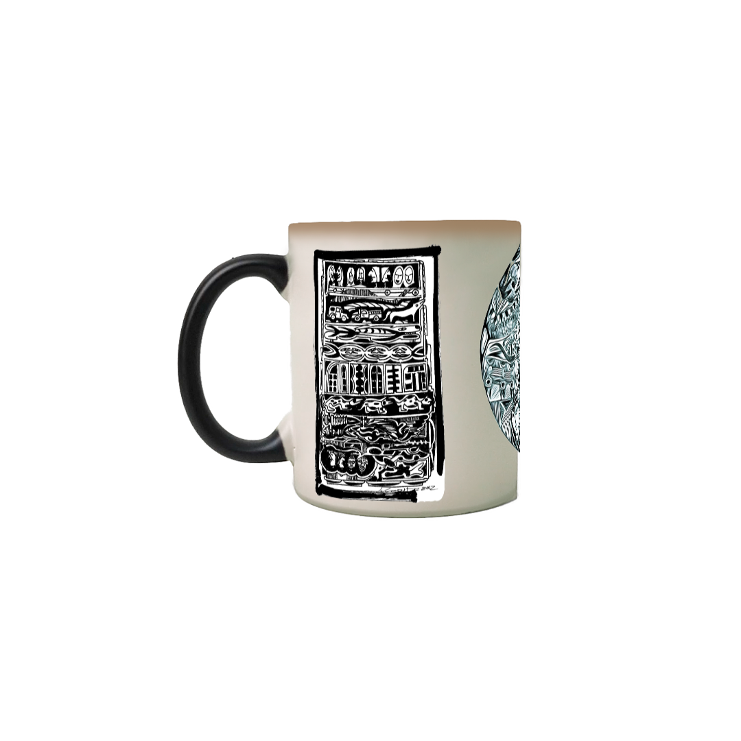 Nome do produto: Caneca Mágica Estampa  Misturado Mundo Animal, Cosmo Zé e Trip