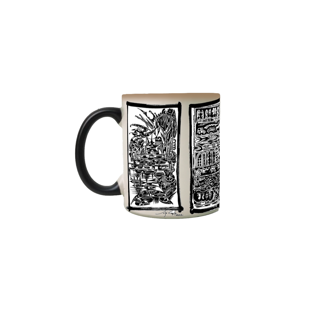 Nome do produto: Caneca Mágica Estampa Misturada Trip, Mundo Animal, Futurama e Volume 5