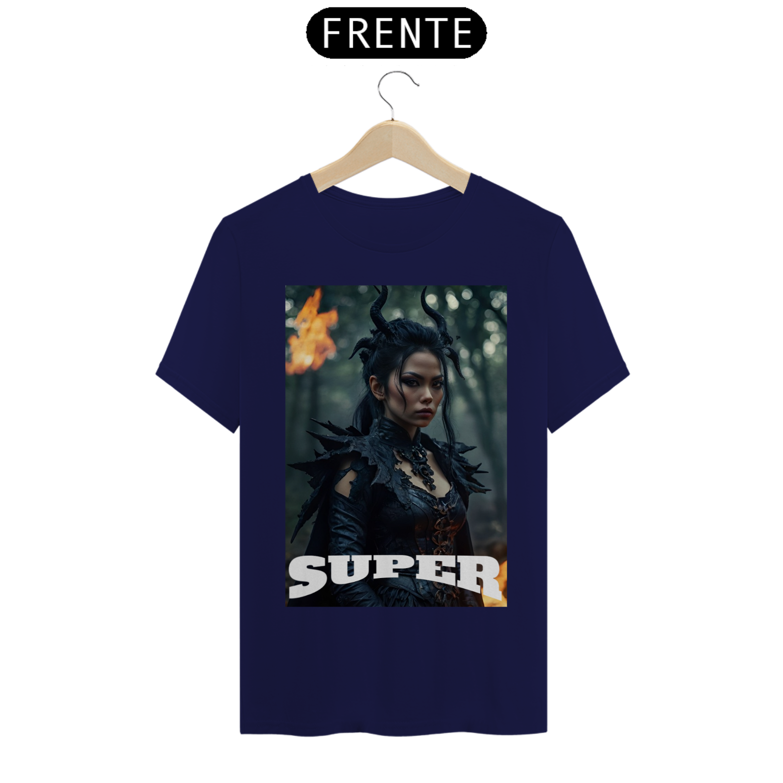 Nome do produto: Camiseta Unisex Clássica Estampada - Bruxa