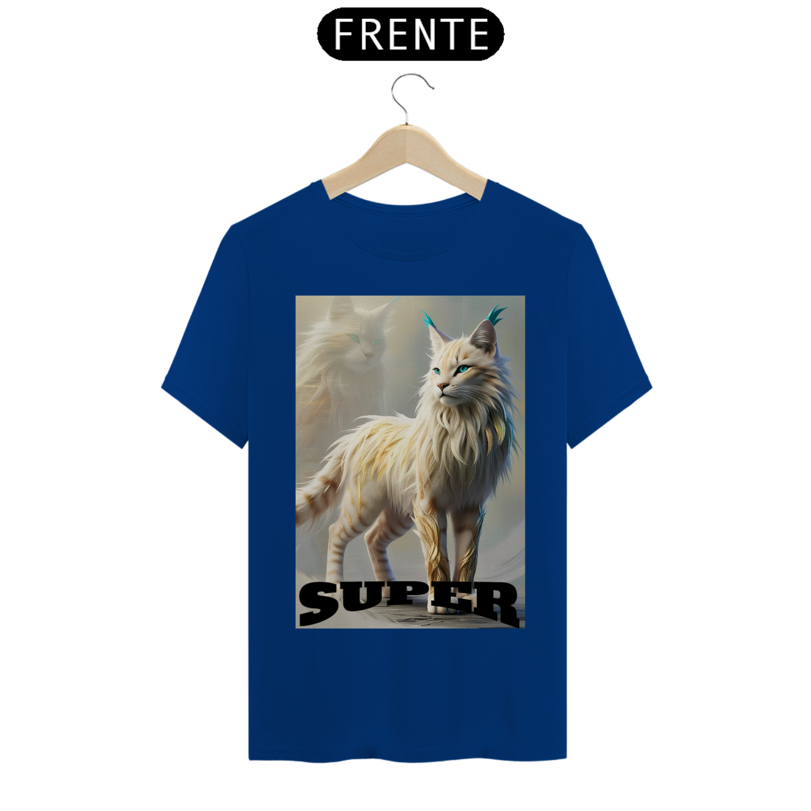 Nome do produto: Camiseta Unisex Clássica Estampada - Gato Lindo