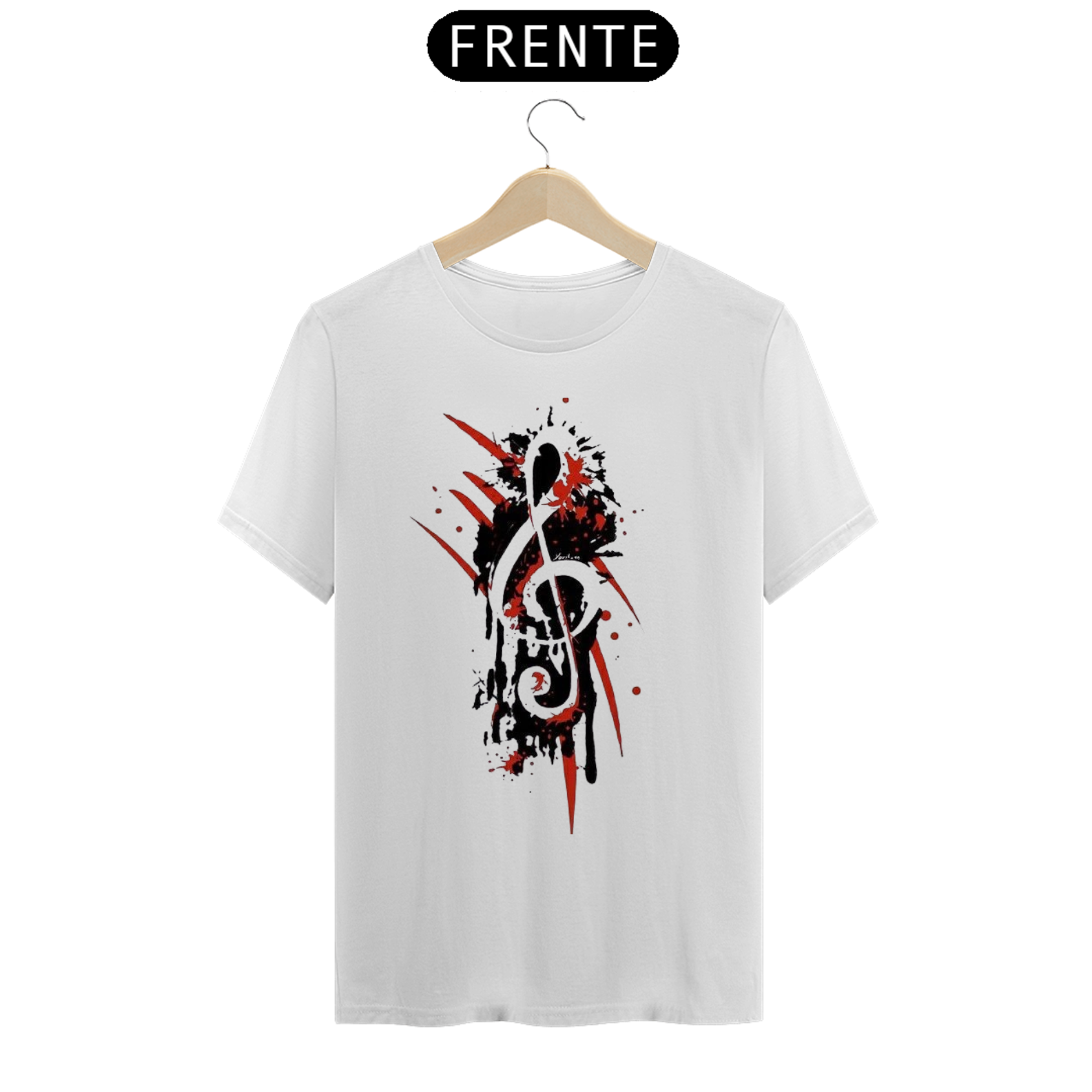 Nome do produto:  Camisa com Notas Musicais