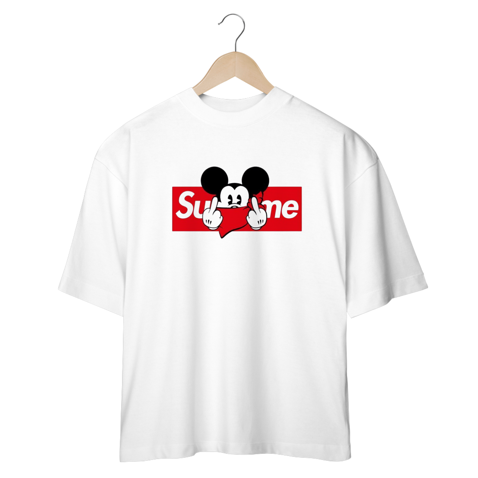Nome do produto: Camisa Oversized Do Mickey Mouse Com Supreme