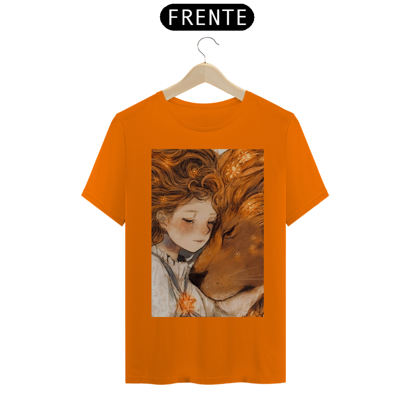 Nome do produto: CAMISA PREMIUM A MENINA E O LEÃO 