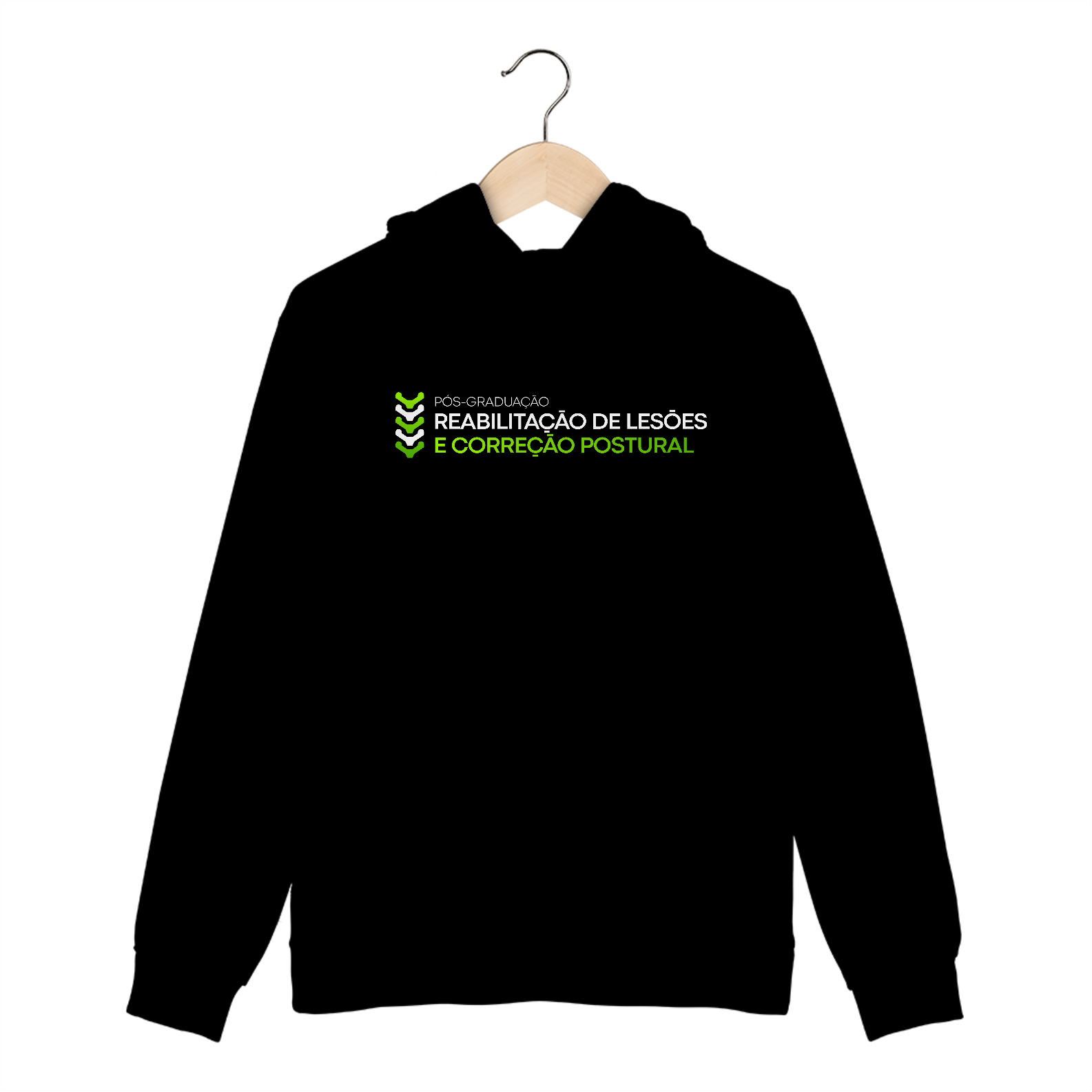 Moletom Pós Reabilitação de Lesões - com capuz (Preto)