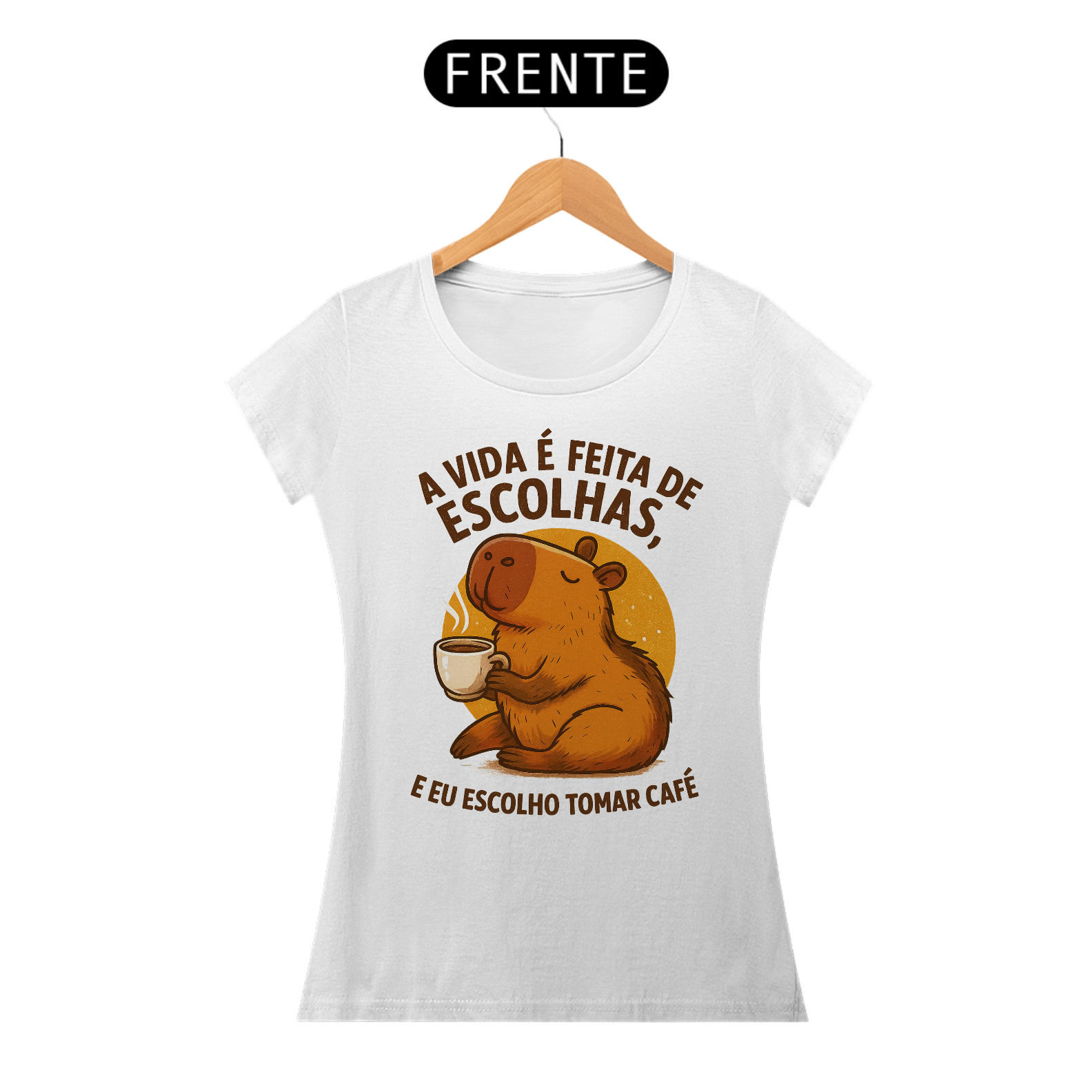 Babylook Fem Capivara Café