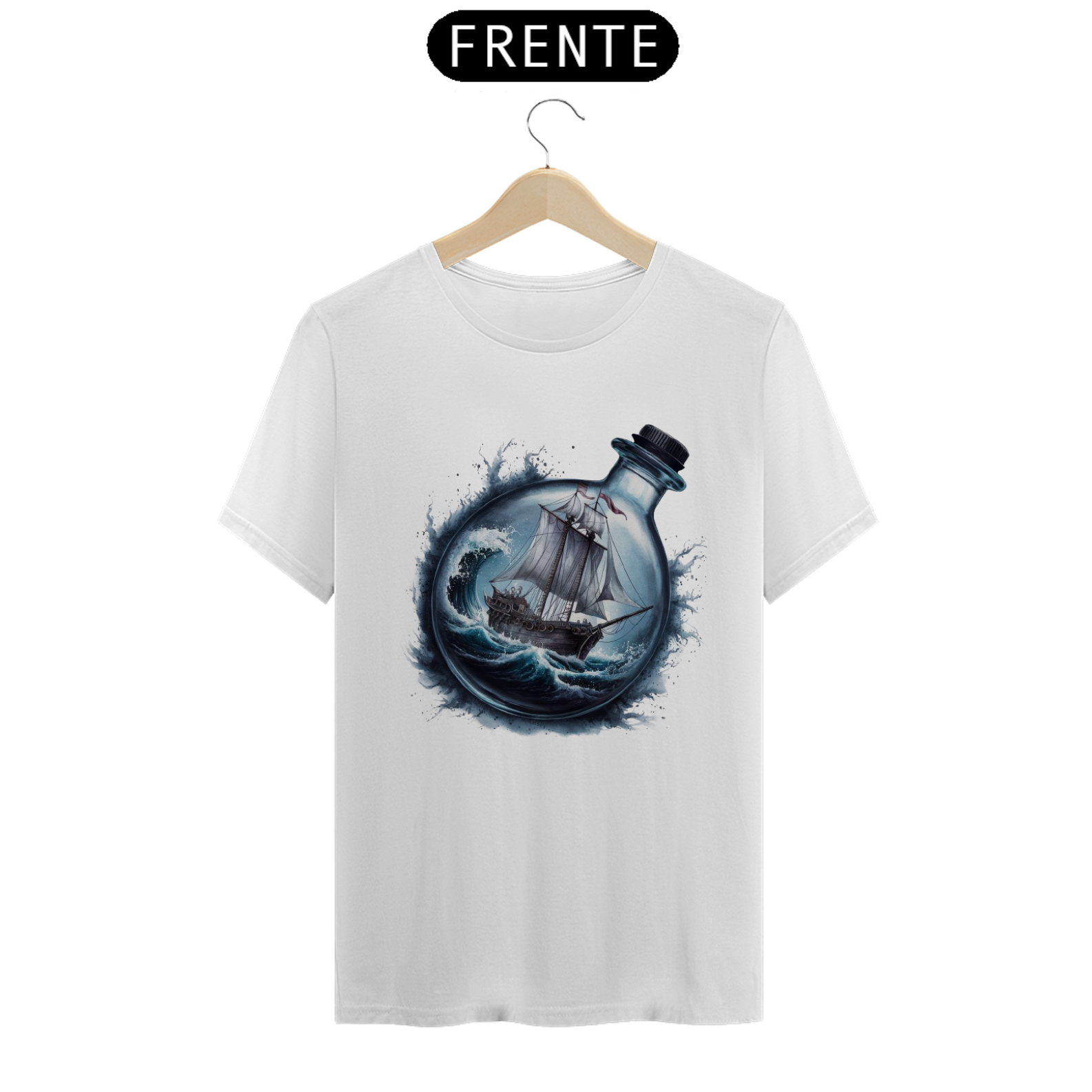 Nome do produto: Camiseta - Navio na garrafa
