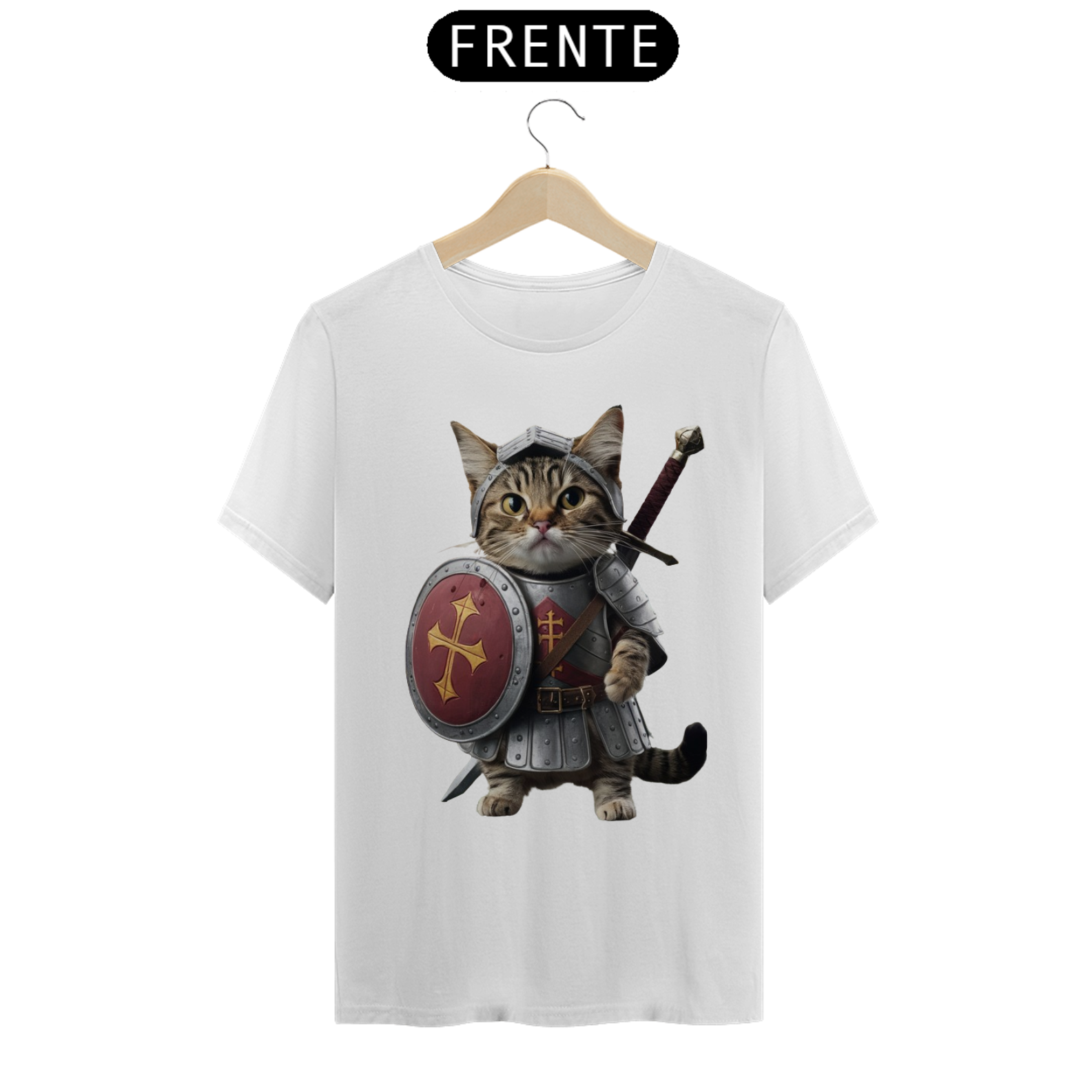 Nome do produto: Camiseta - Gato paladino