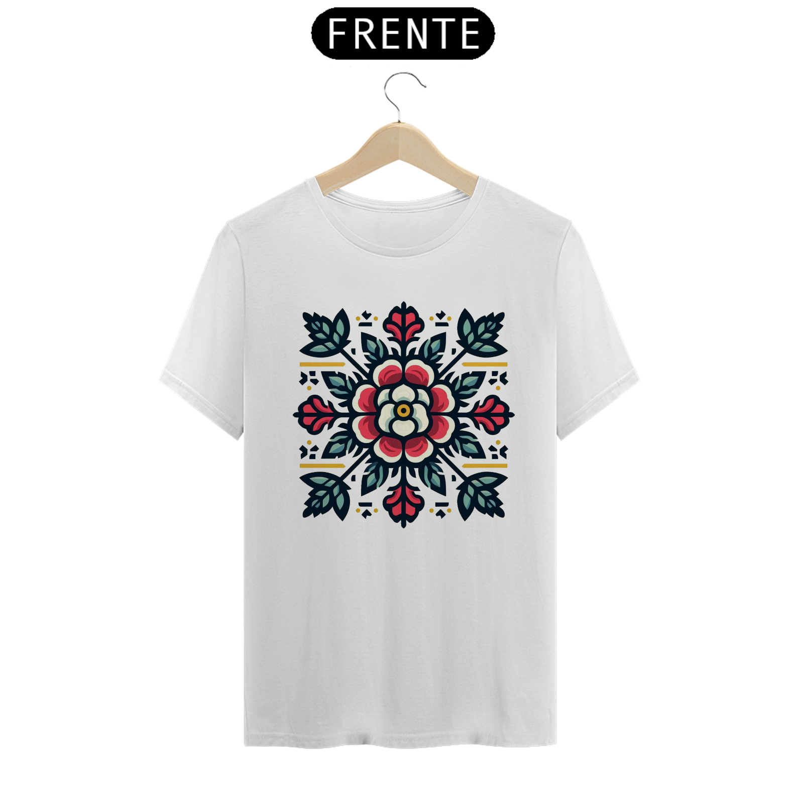 Nome do produto: Camiseta - Tudor Rose - Ukrainian Art