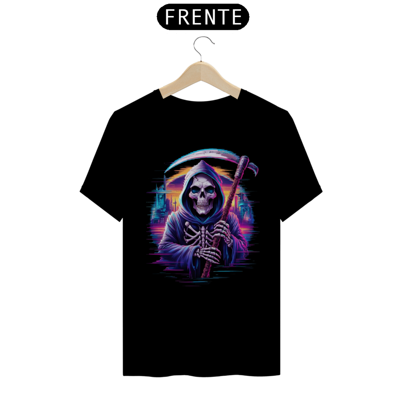 Nome do produto: Camiseta - Esqueleto ceifador da morte
