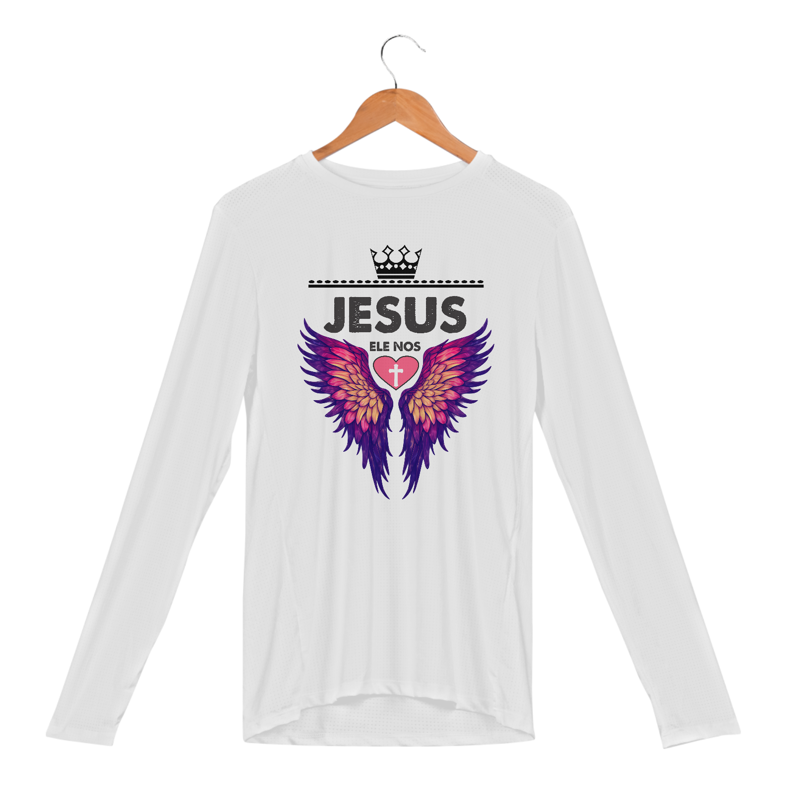 CAMISA MANGA LONGA SPORT DRY UV | JESUS - ELE NOS AMOU