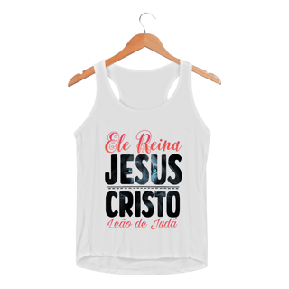 REGATA FEMININA SPORT DRY UV  | ELE REINA JESUS CRISTO LEÃO DE JUDÁ