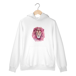 MOLETOM CANGURU | LEÃO DA TRIBO DE JUDÁ ROSA