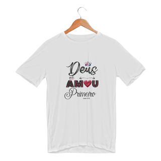 CAMISETA SPORT DRY UV | DEUS ME AMOU PRIMEIRO JOÃO 3:16