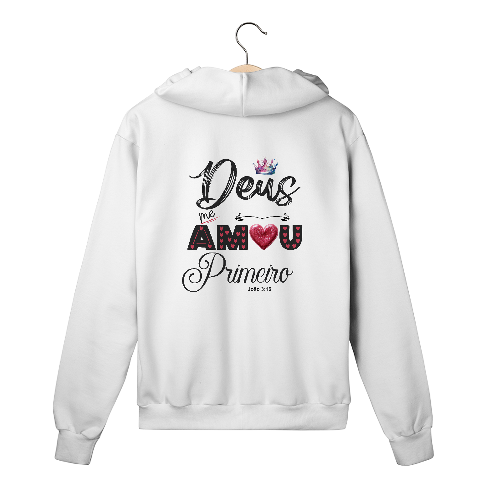 MOLETOM COM ZÍPER | DEUS ME AMOU PRIMEIRO