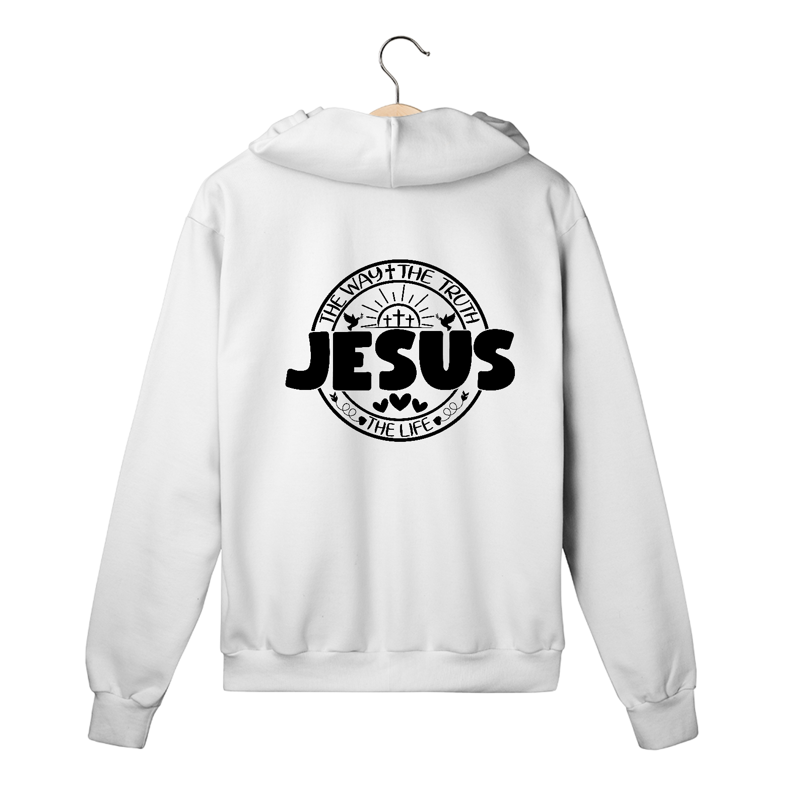 MOLETOM COM ZIPER| JESUS THE WAY + THE TRUTH + THE LIFE