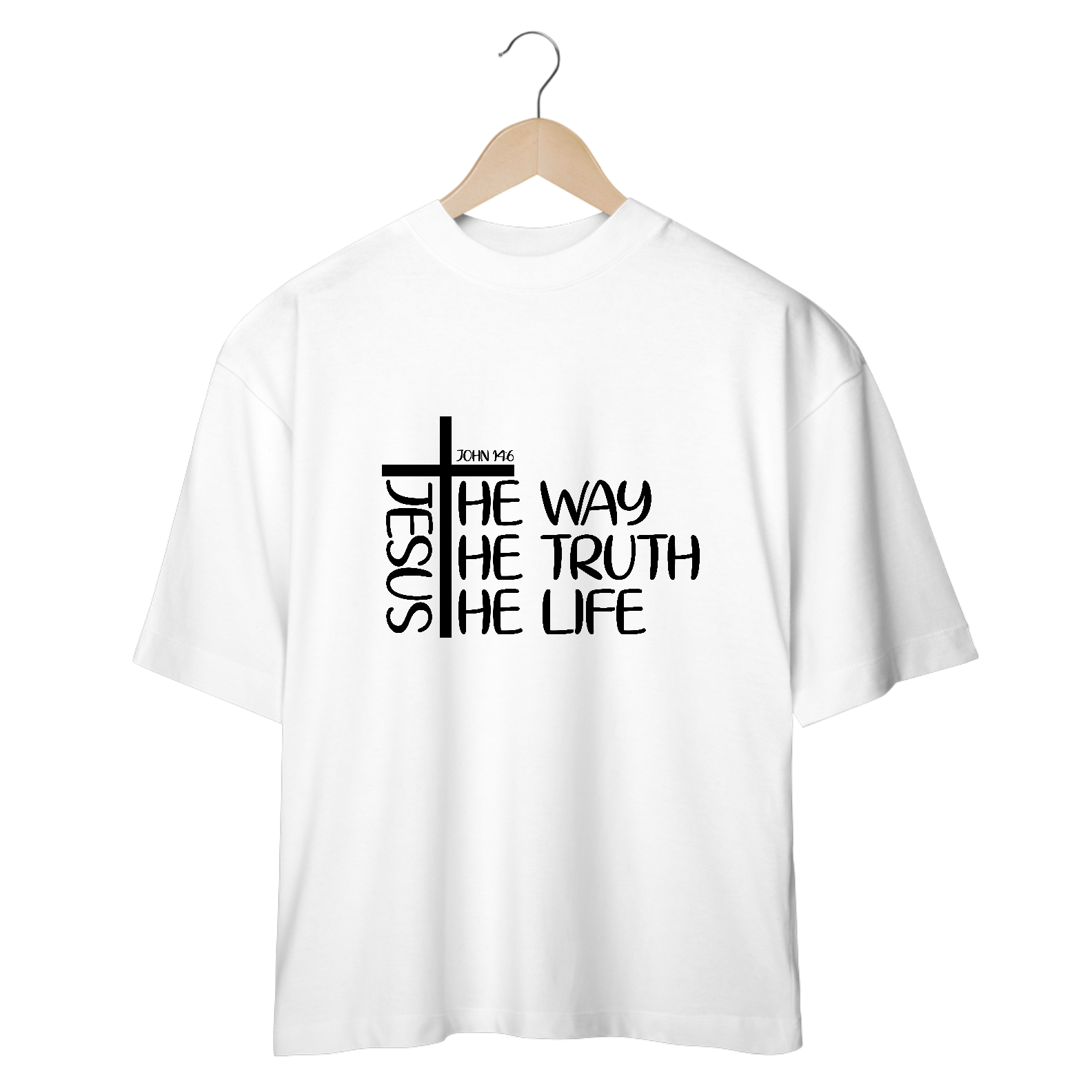 CAMISETA OVERSIZED |  JESUS THE WAY + THE TRUTH + THE LIFE