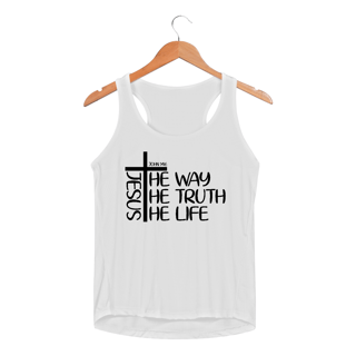 REGATA FEMININA SPORT DRY UV | JESUS THE WAY + THE TRUTH + THE LIFE