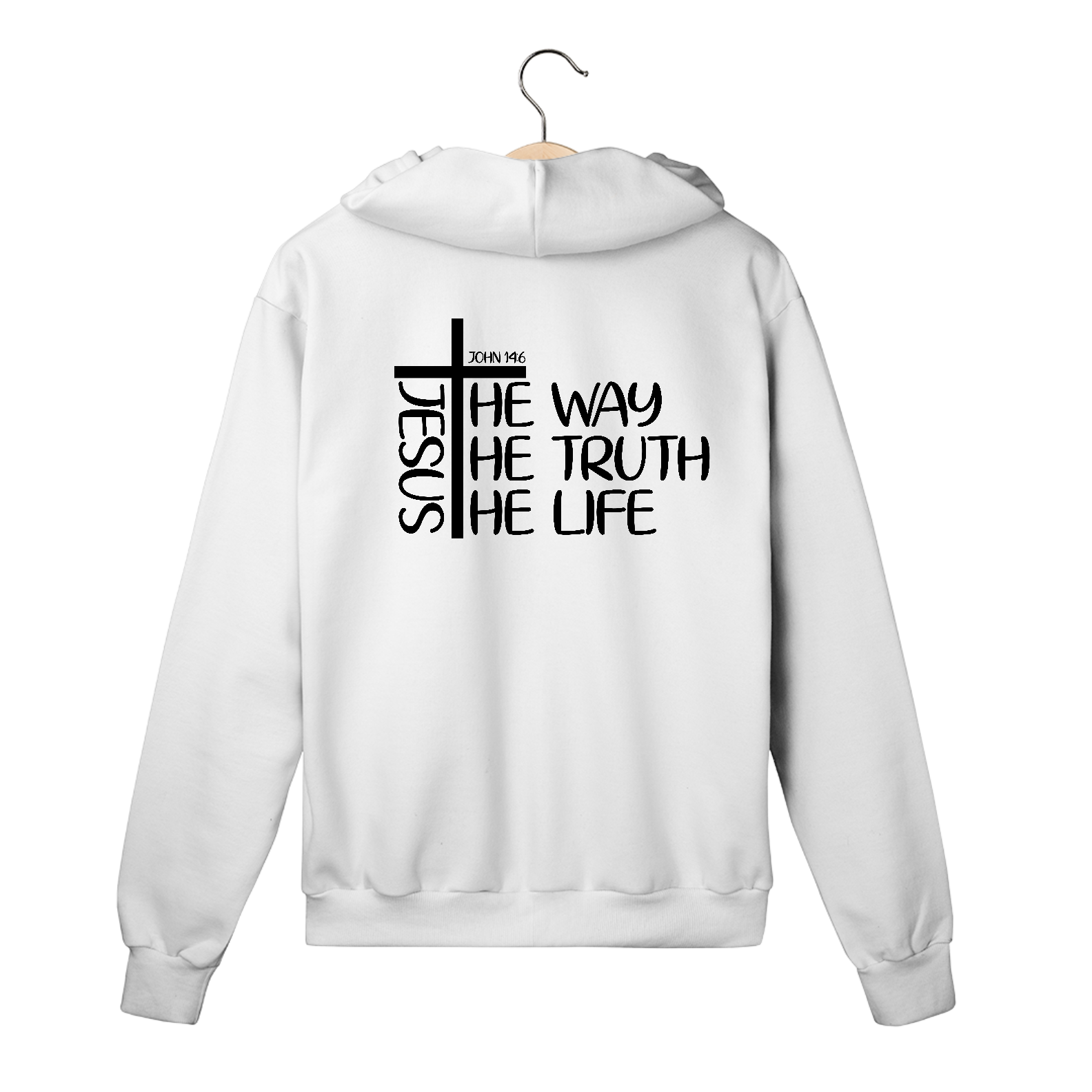 MOLETOM COM ZIPER| JESUS THE WAY + THE TRUTH + THE LIFE